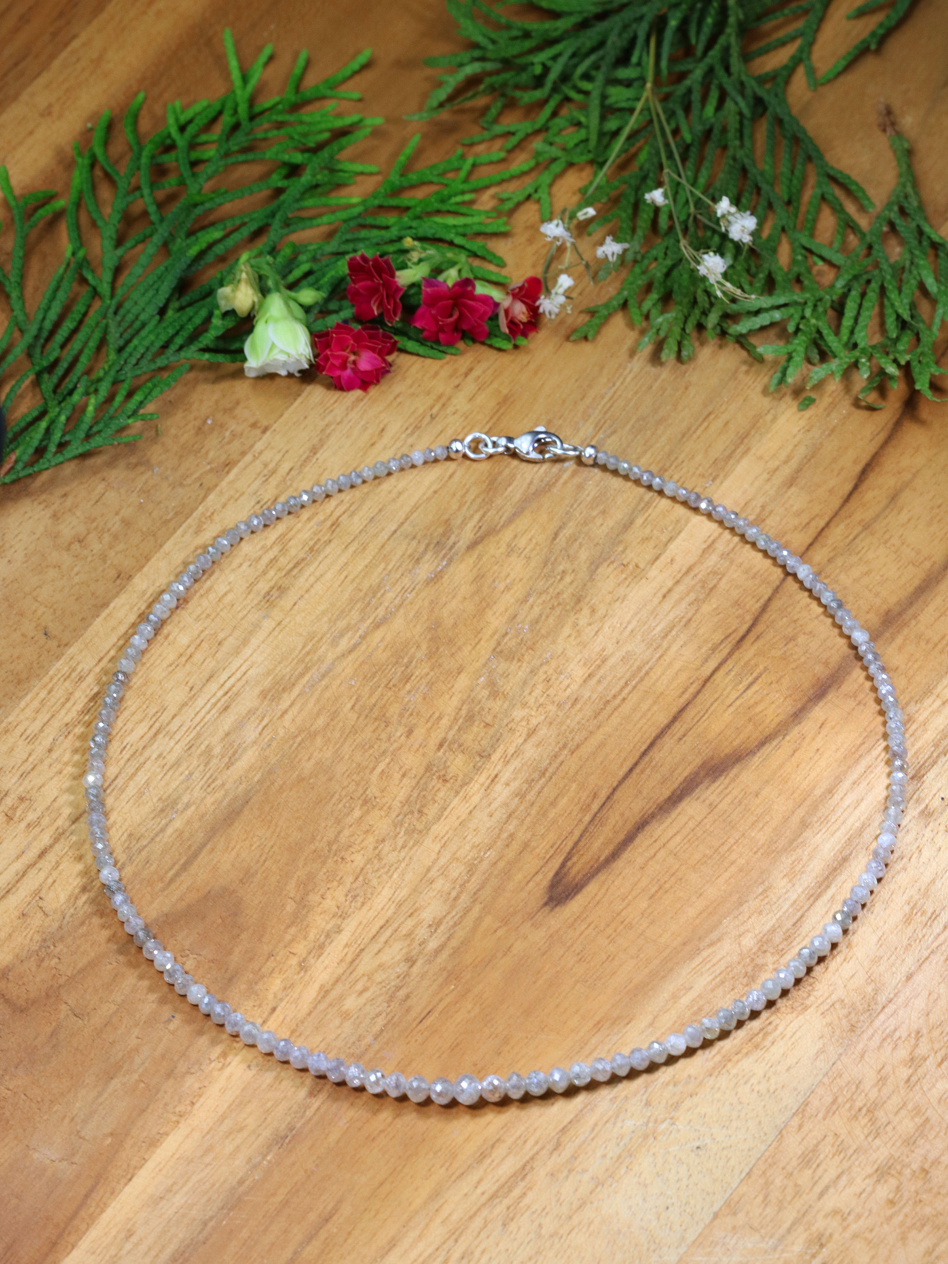 Weiße Diamant Kette - TOP