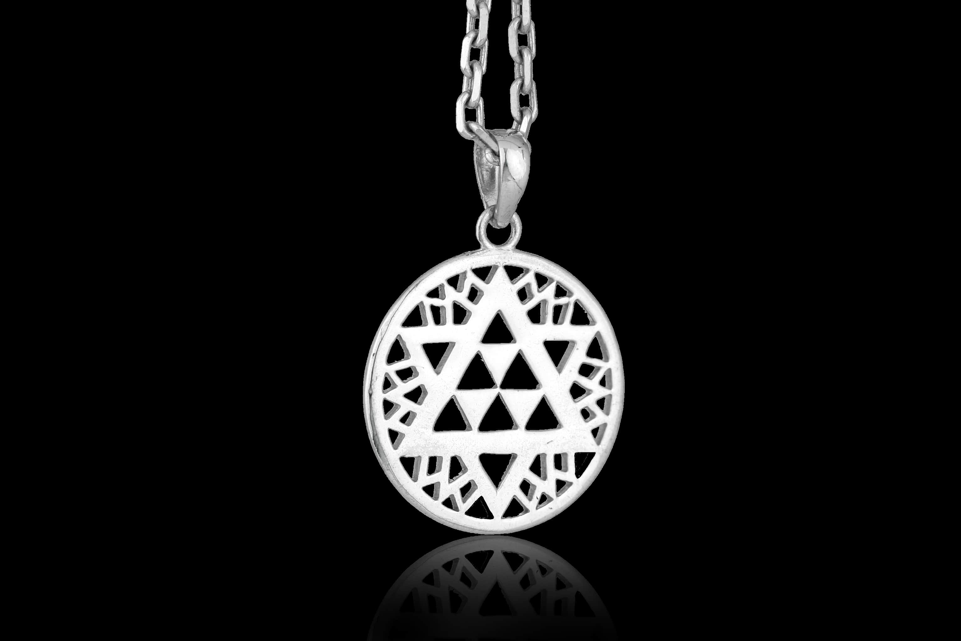 anhaenger-pendant-pentagram-rund-083-3 Hexagramm Anhänger