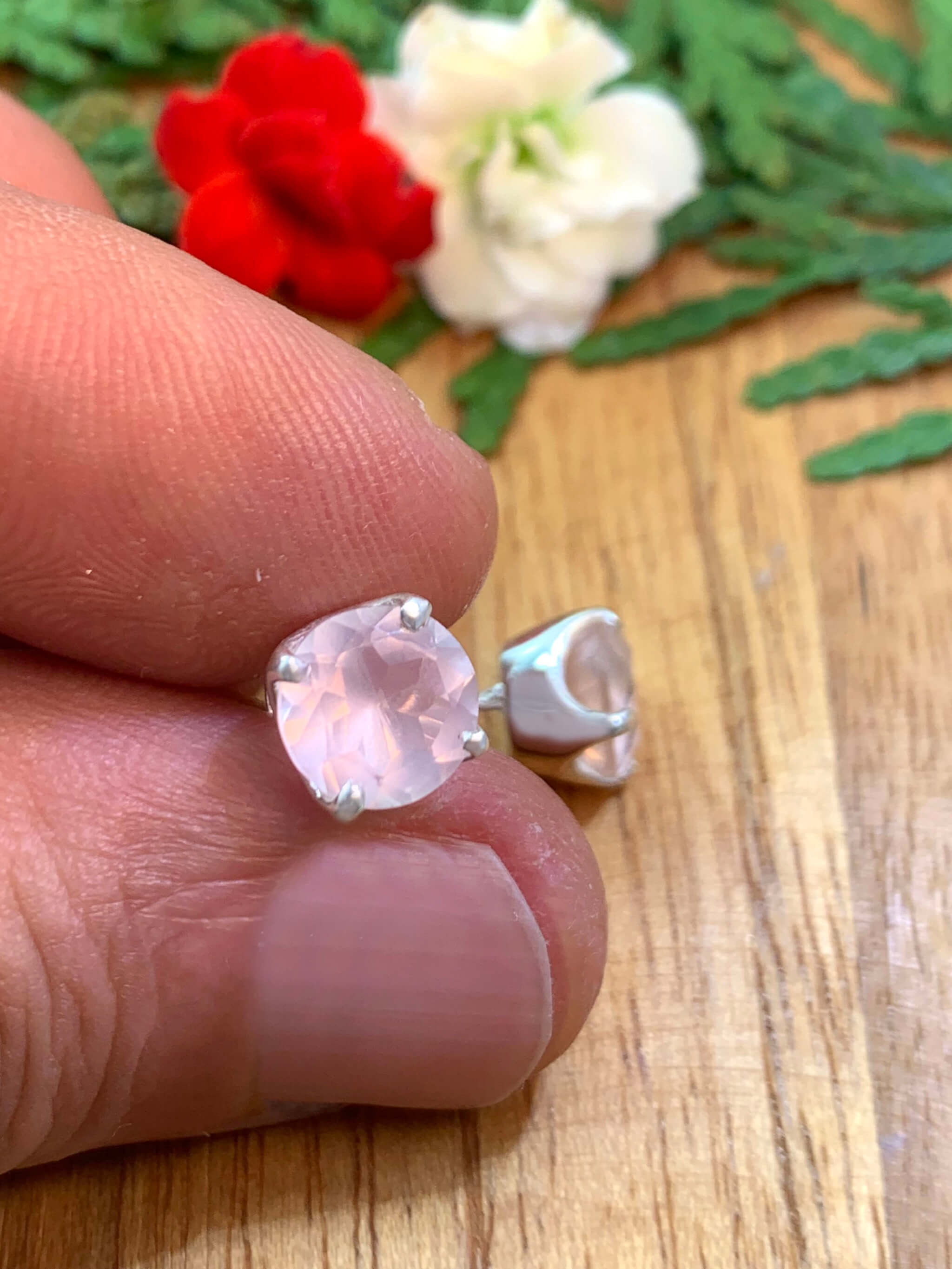 rosequarz-ohrstecker-rose-quartz-studs-ohr00965-3 Rosenquarz Ohrstecker