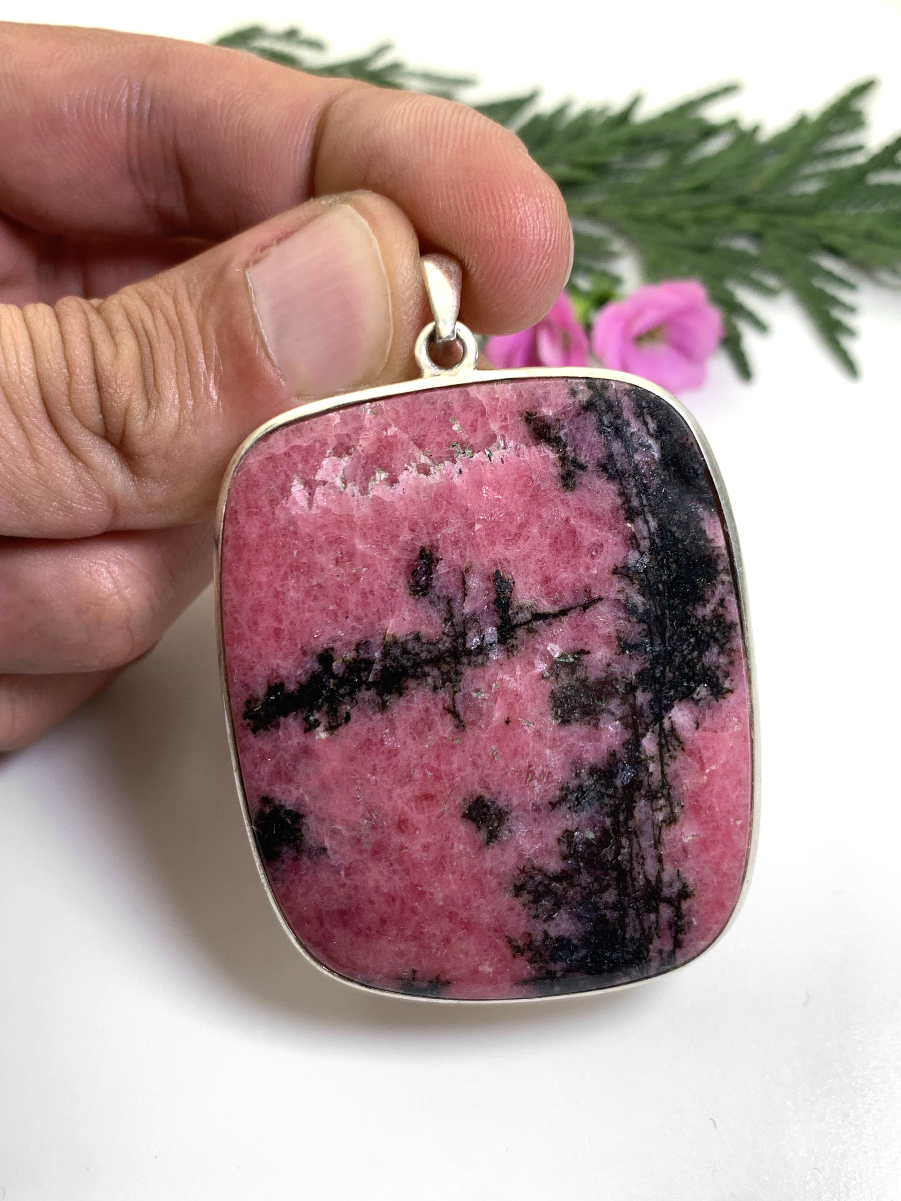 Rhodonite Pendant - XL