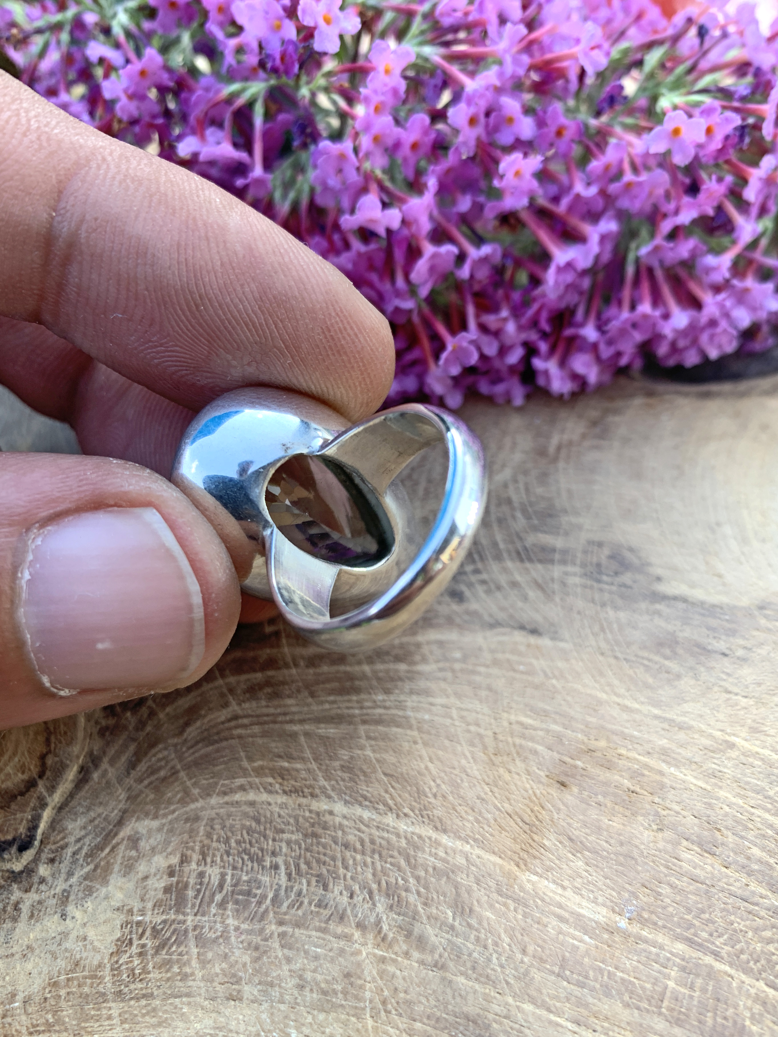 Green Amethyst Ring - 51,5