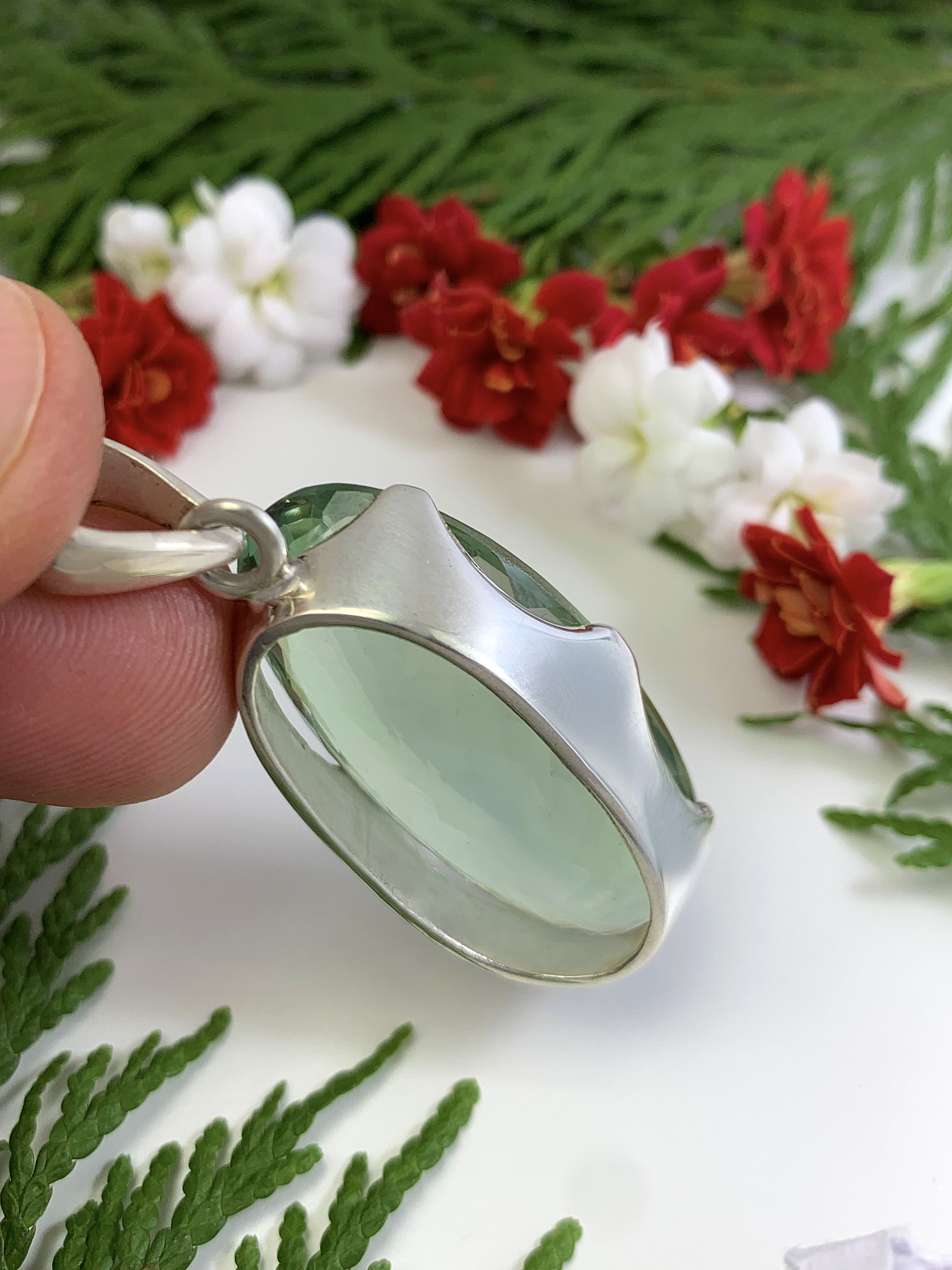 Prasiolith Anhänger - TOP