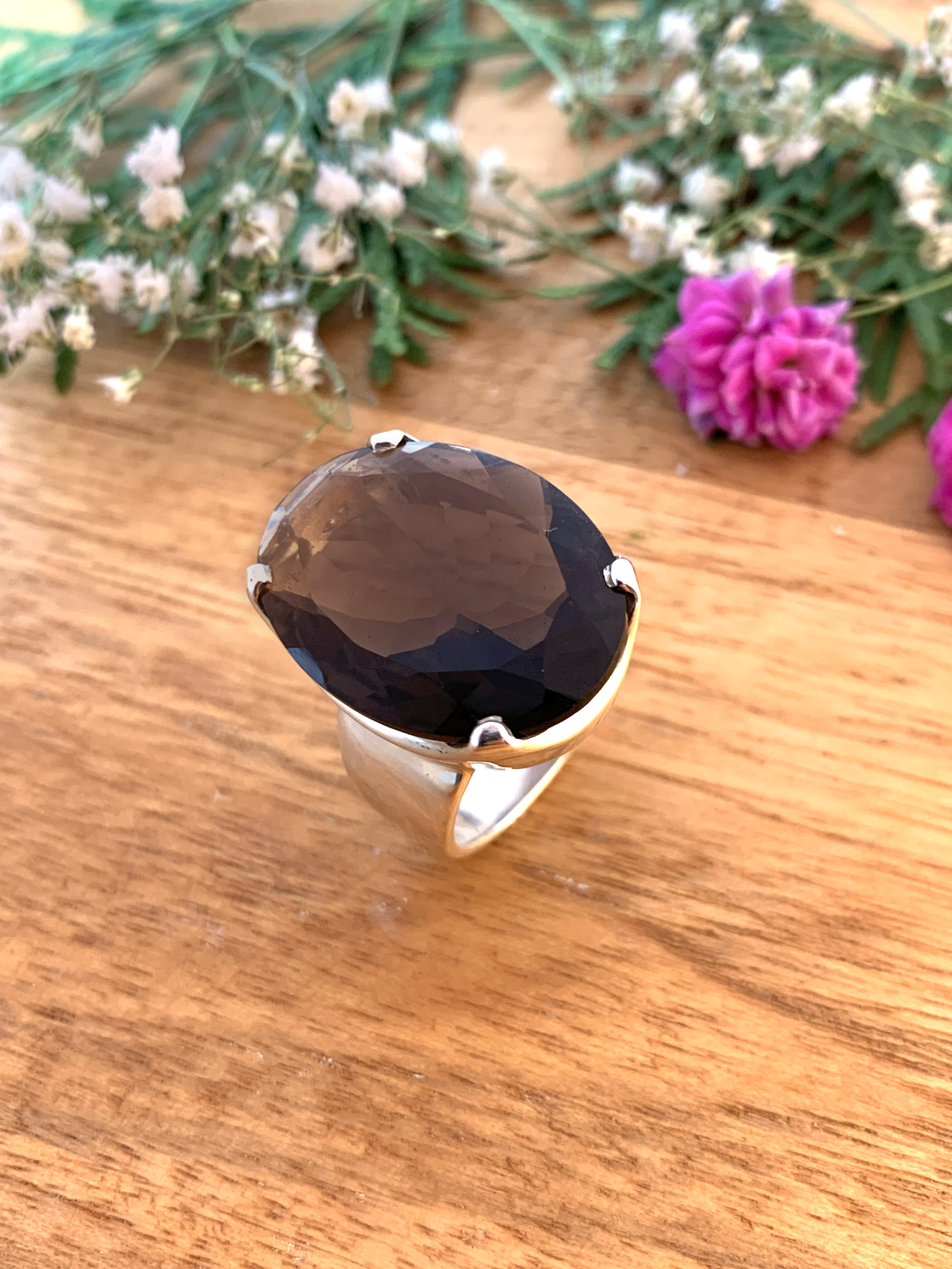 Rauchquarz Ring  - 62