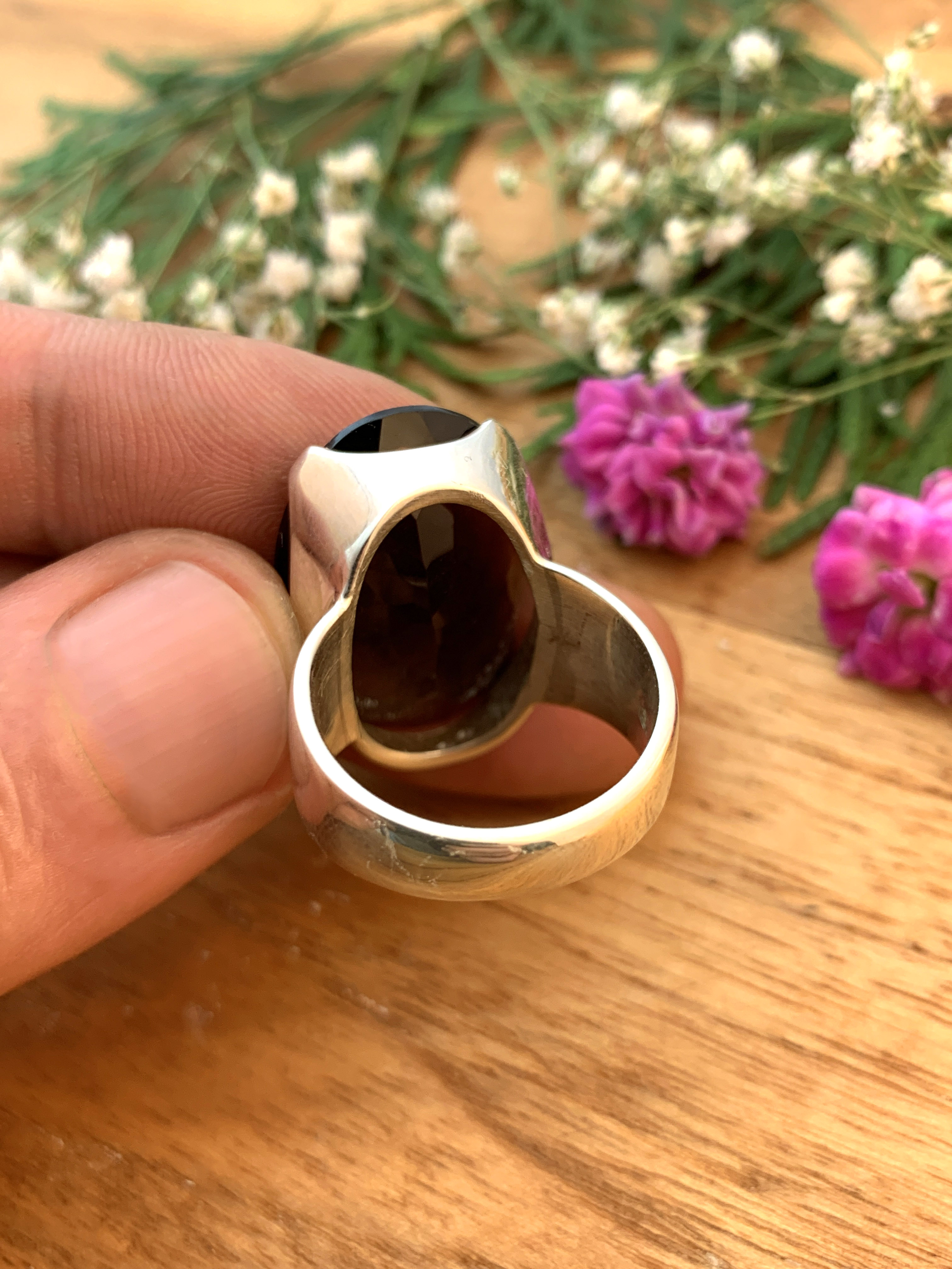 Rauchquarz Ring  - 62