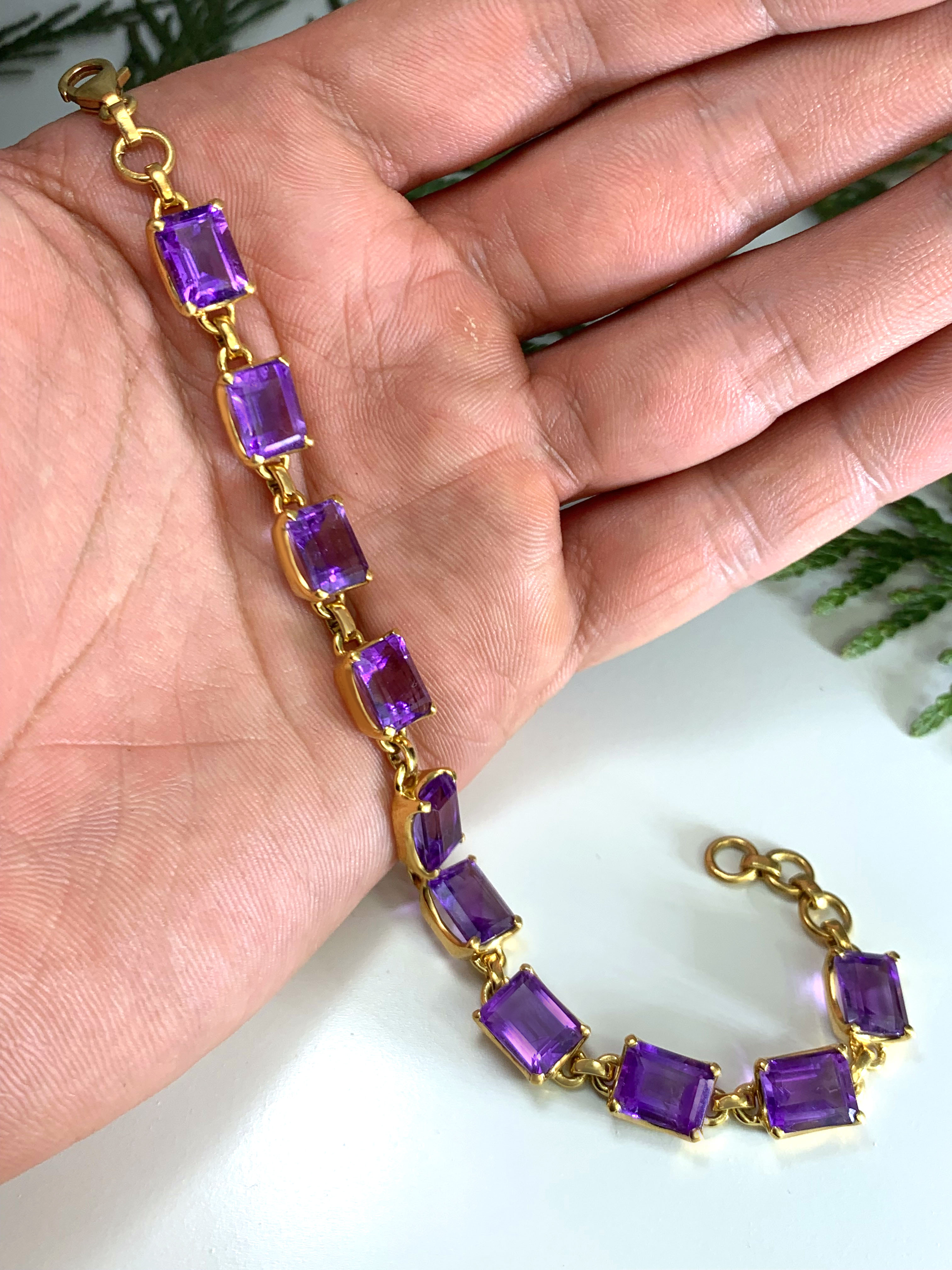 amethyst-armband-vergoldet-amethyst-bracelet-gold-plated-ab00345-2 Amethyst Armband