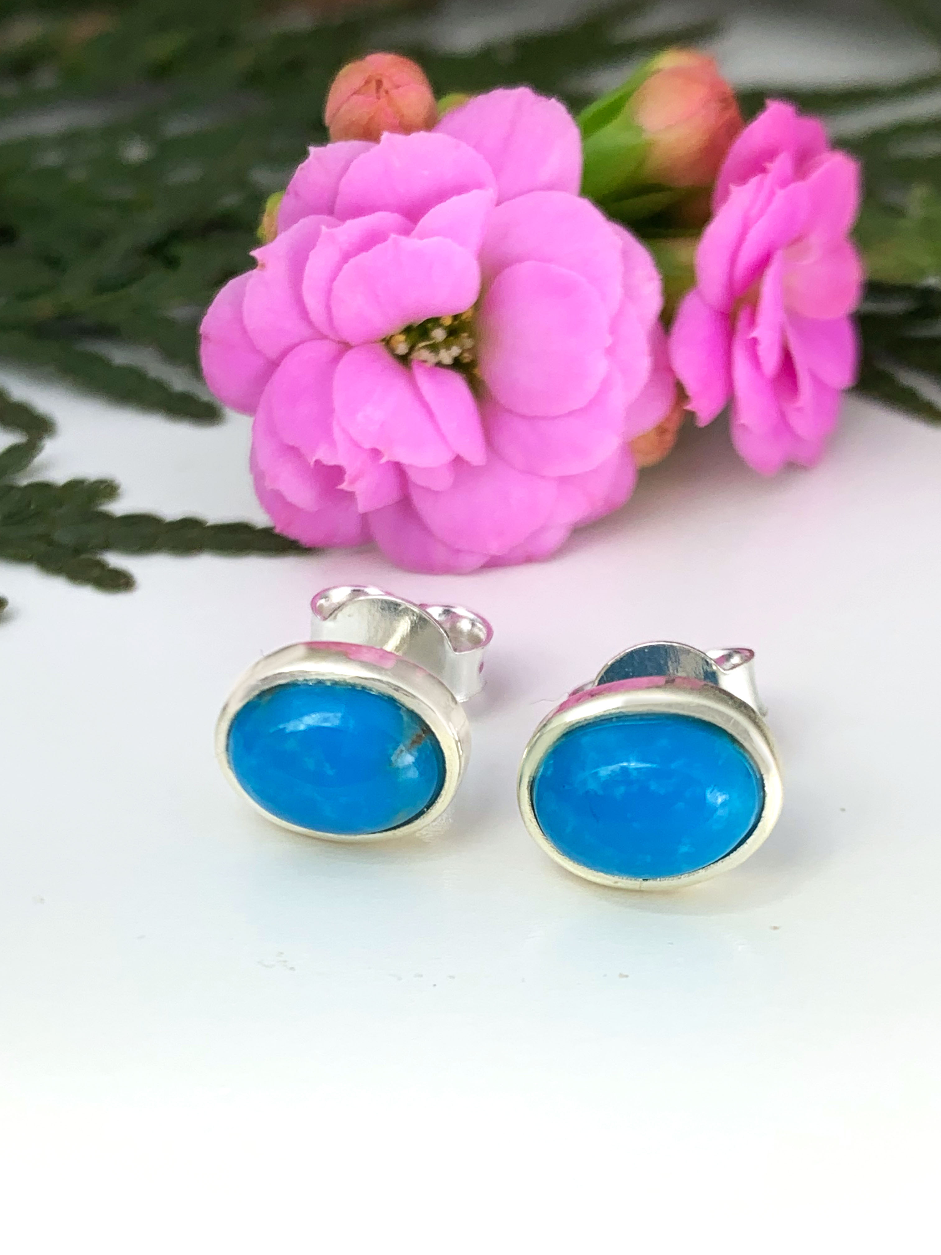 tuerkis-ohrstecker-turquoise-studs-ohr00913-4 Turquoise Stud Earrings - TOP