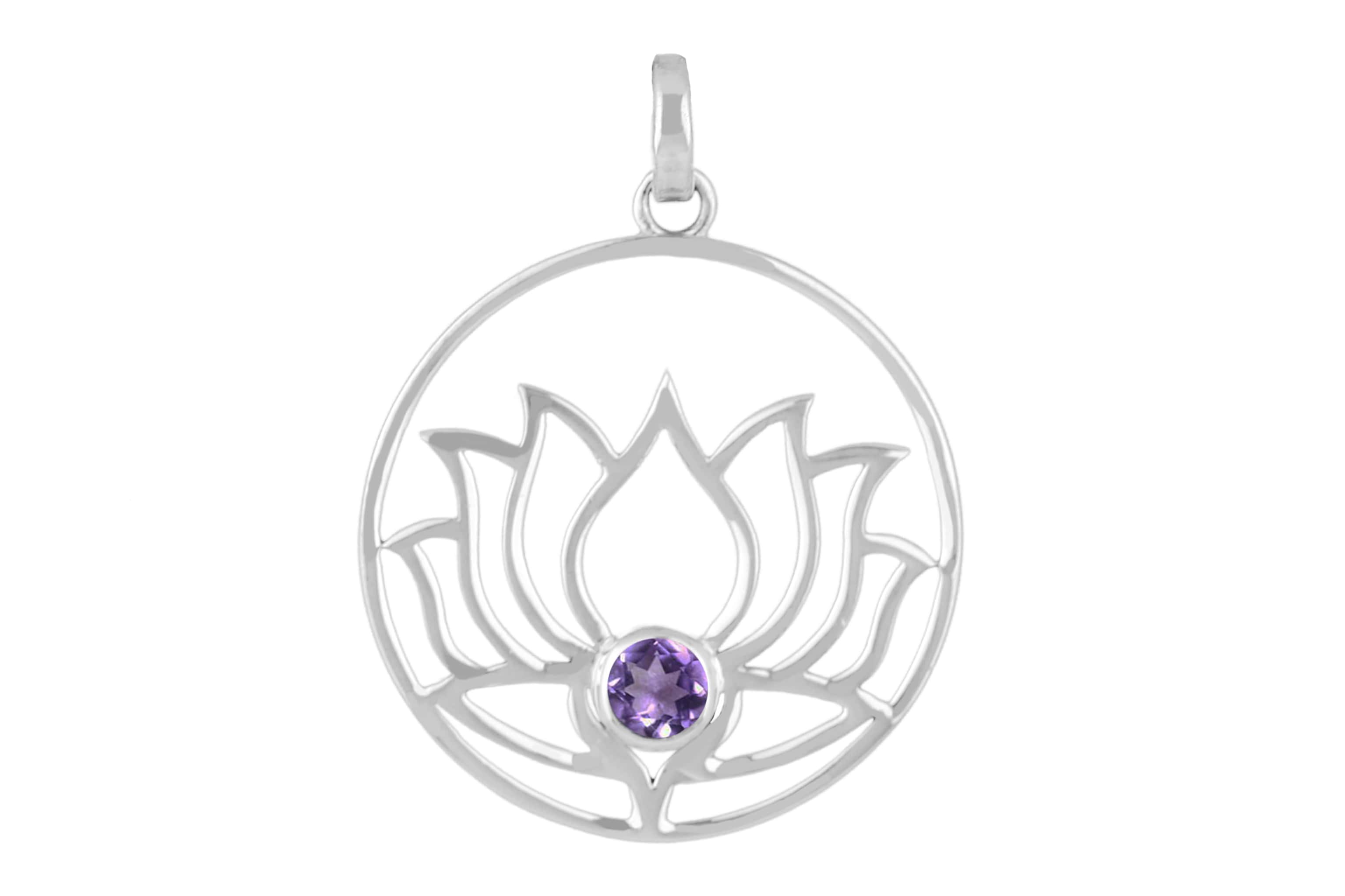 anhaenger-pendant-lotusblume-lotusbluten-amethyst-068 Lotusblume Anhänger - Amethyst