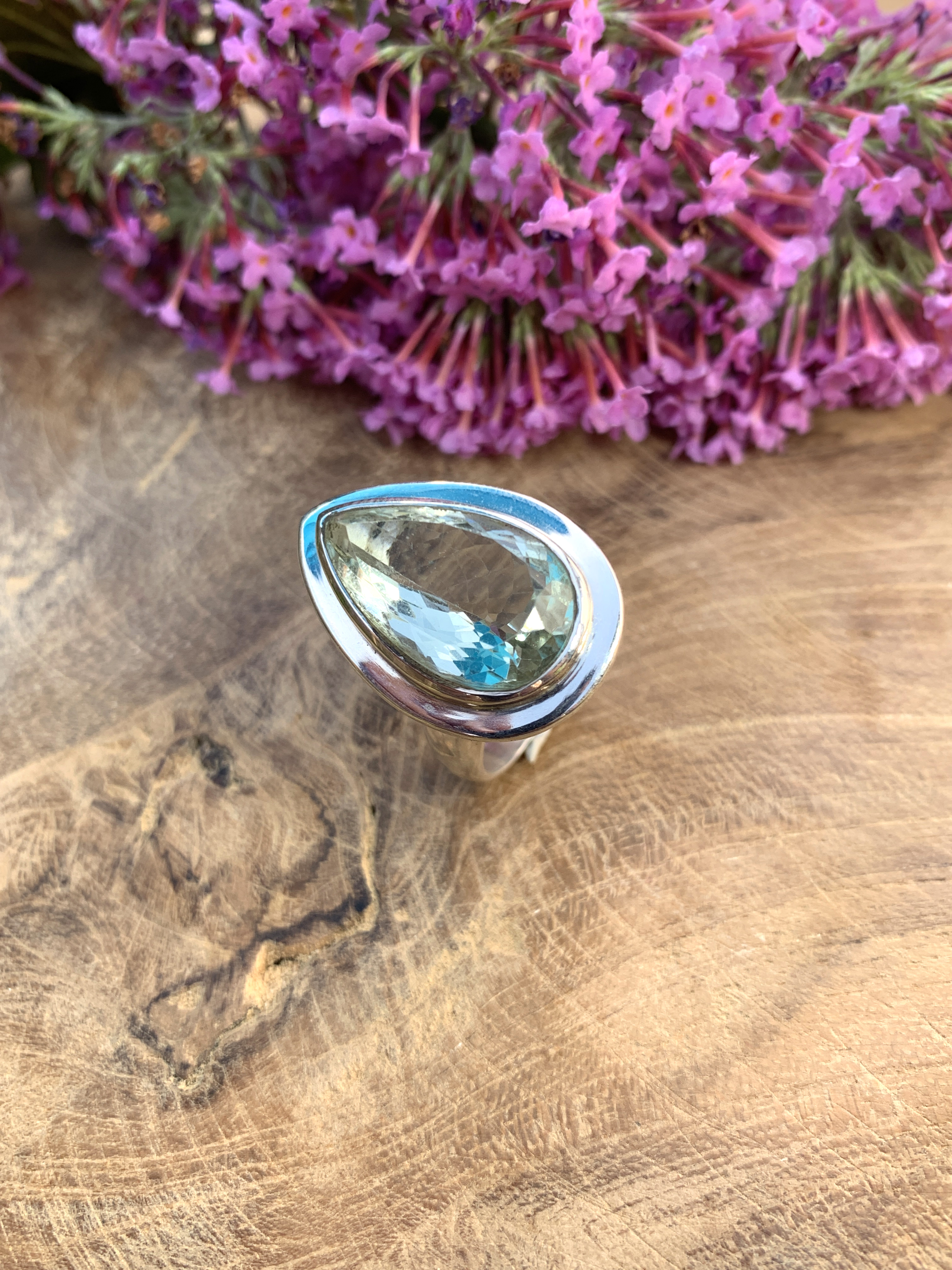 Green Amethyst Ring - 51,5