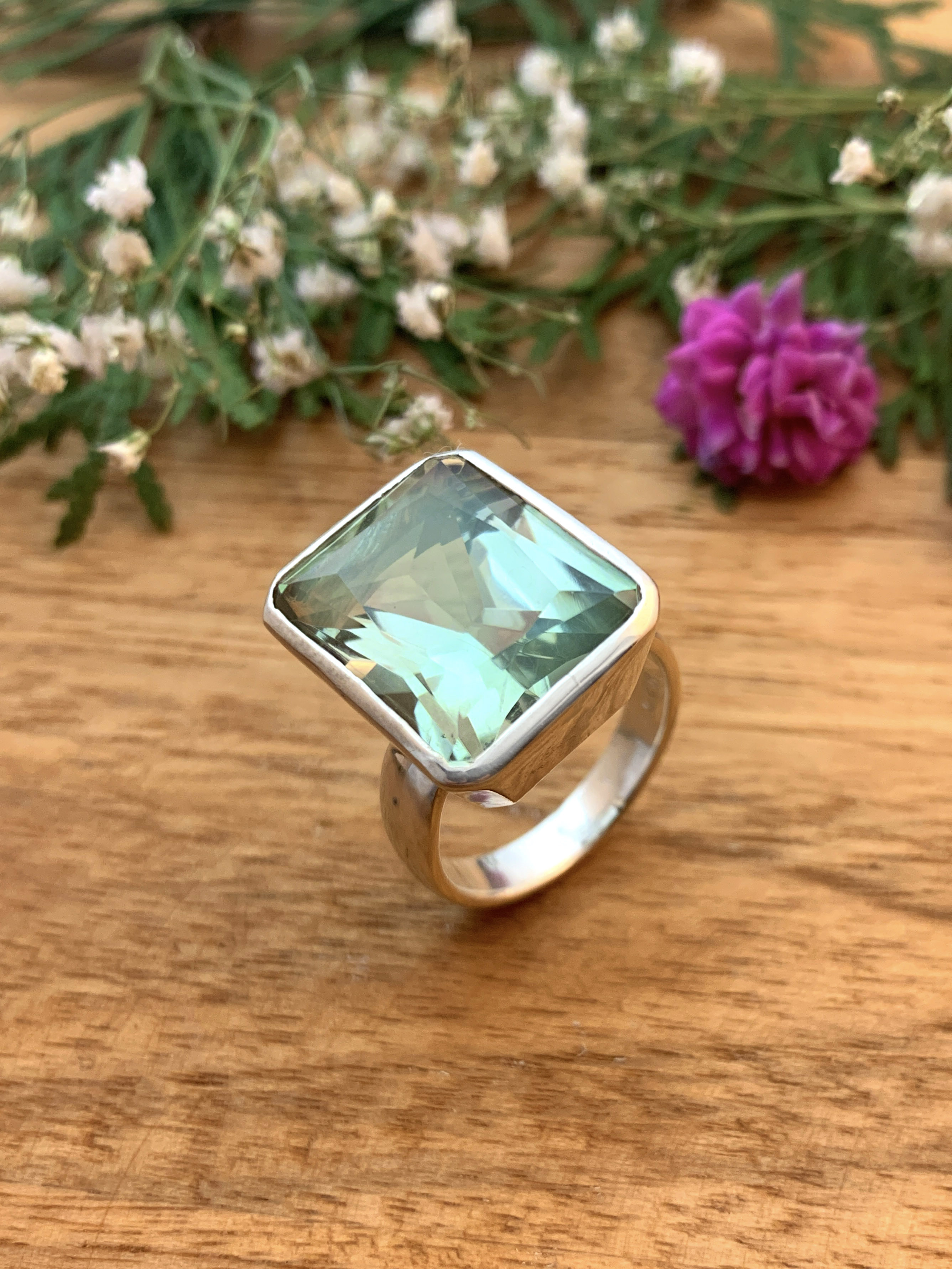 Prasiolith Ring