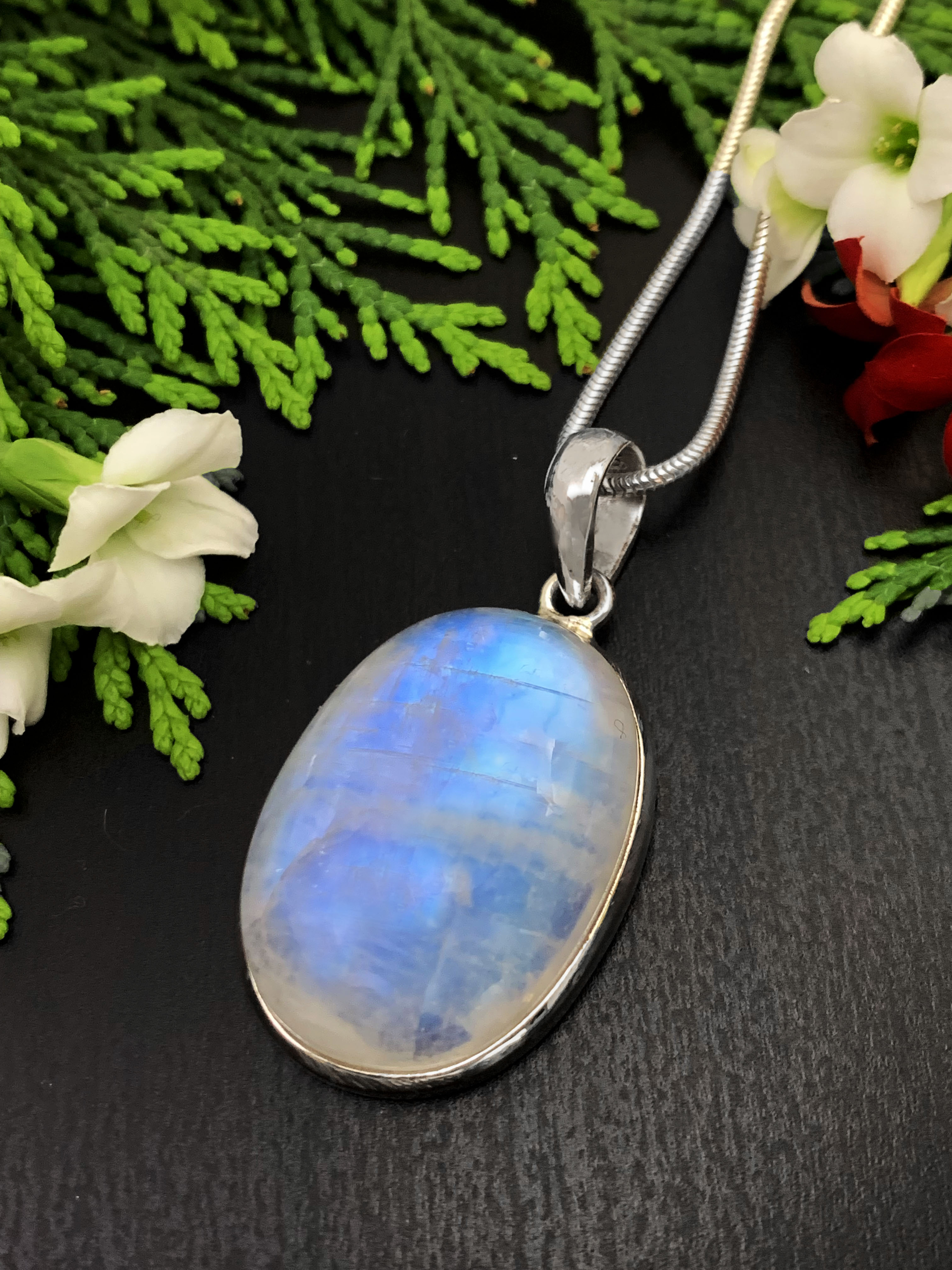 Moonstone Pendant - Rainbow