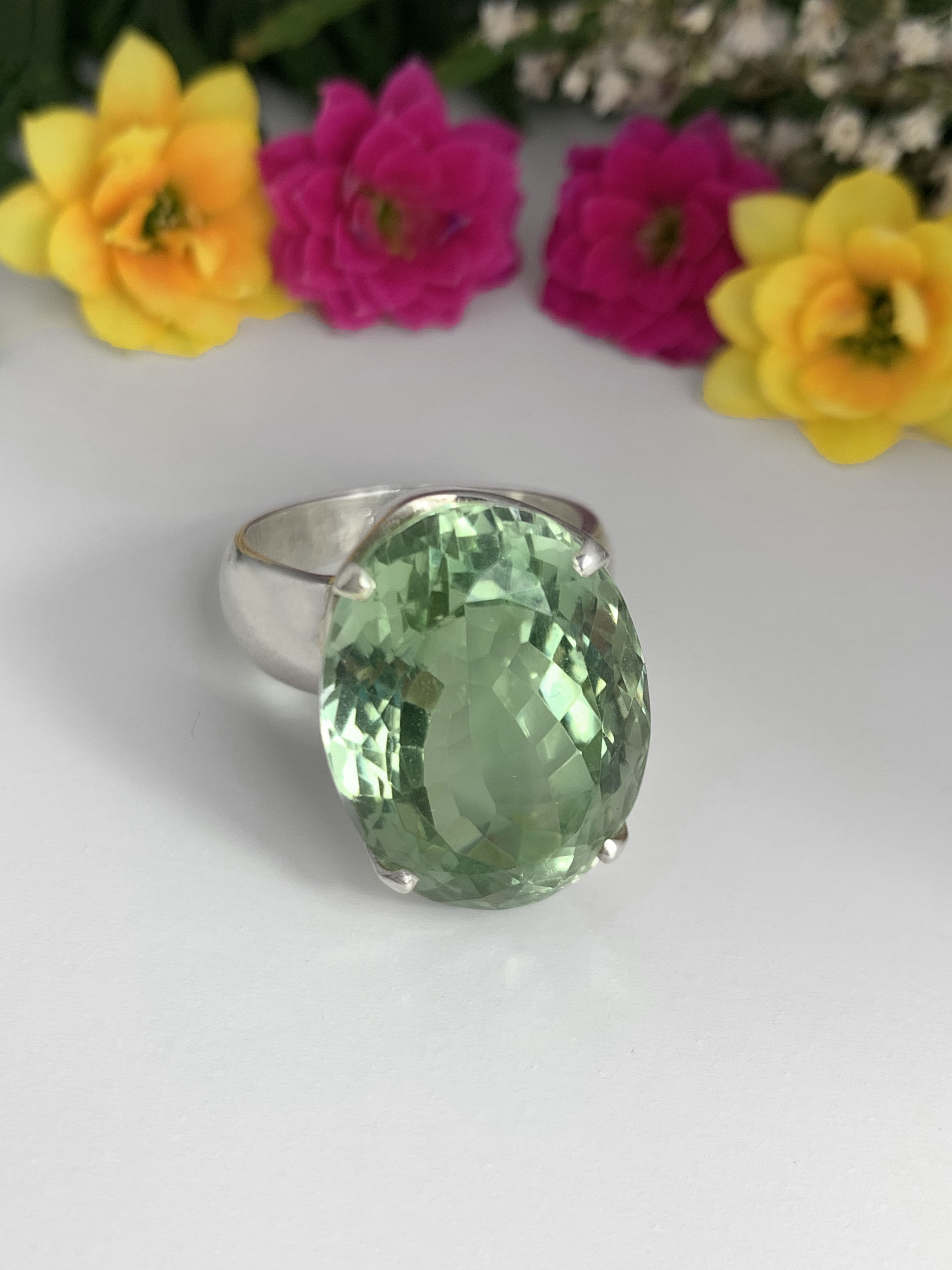 Green Amethyst Ring