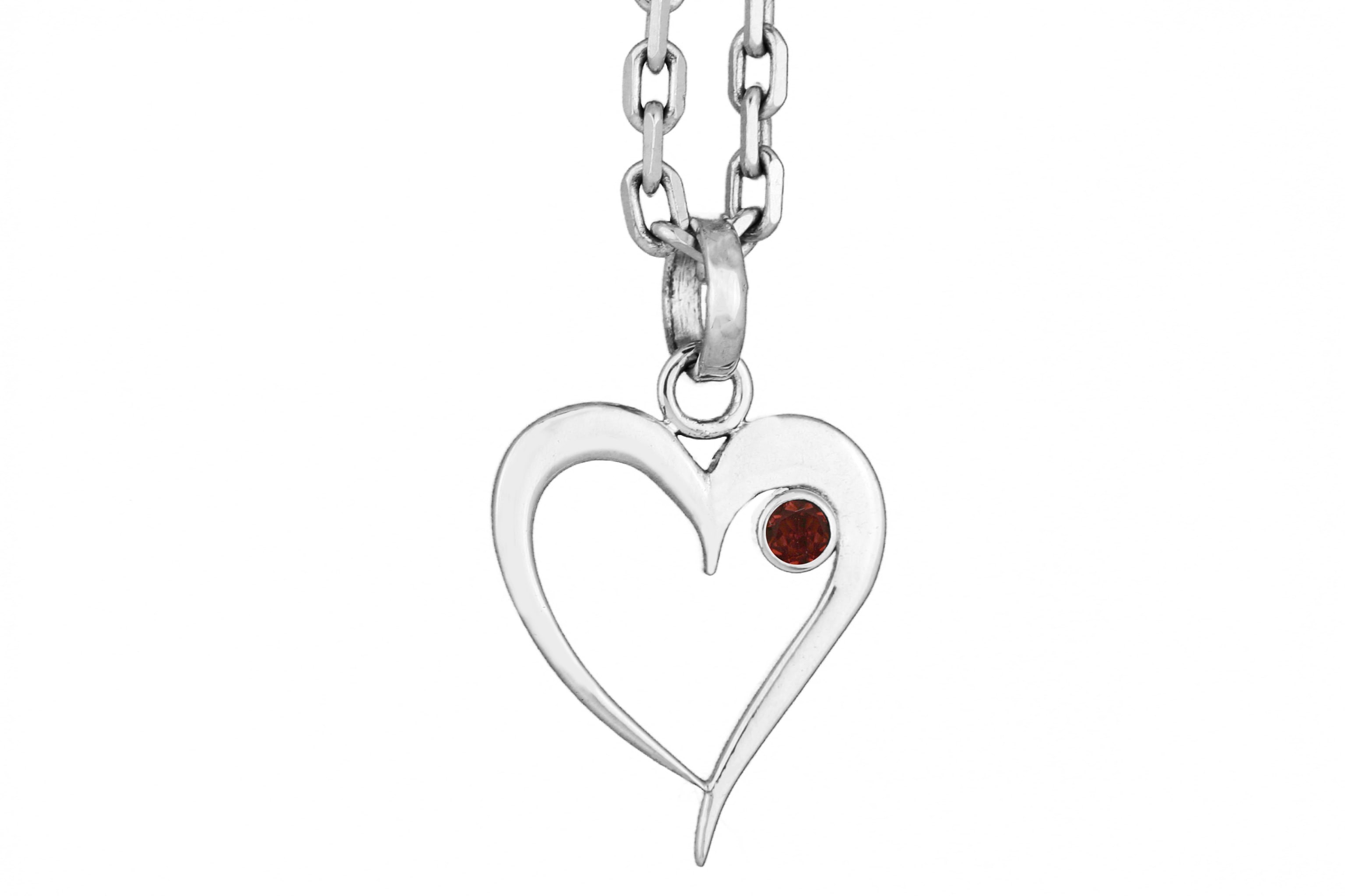 anhaenger-pendant-herz-rubin-gerade-082-2 Herz Anhänger - Granat