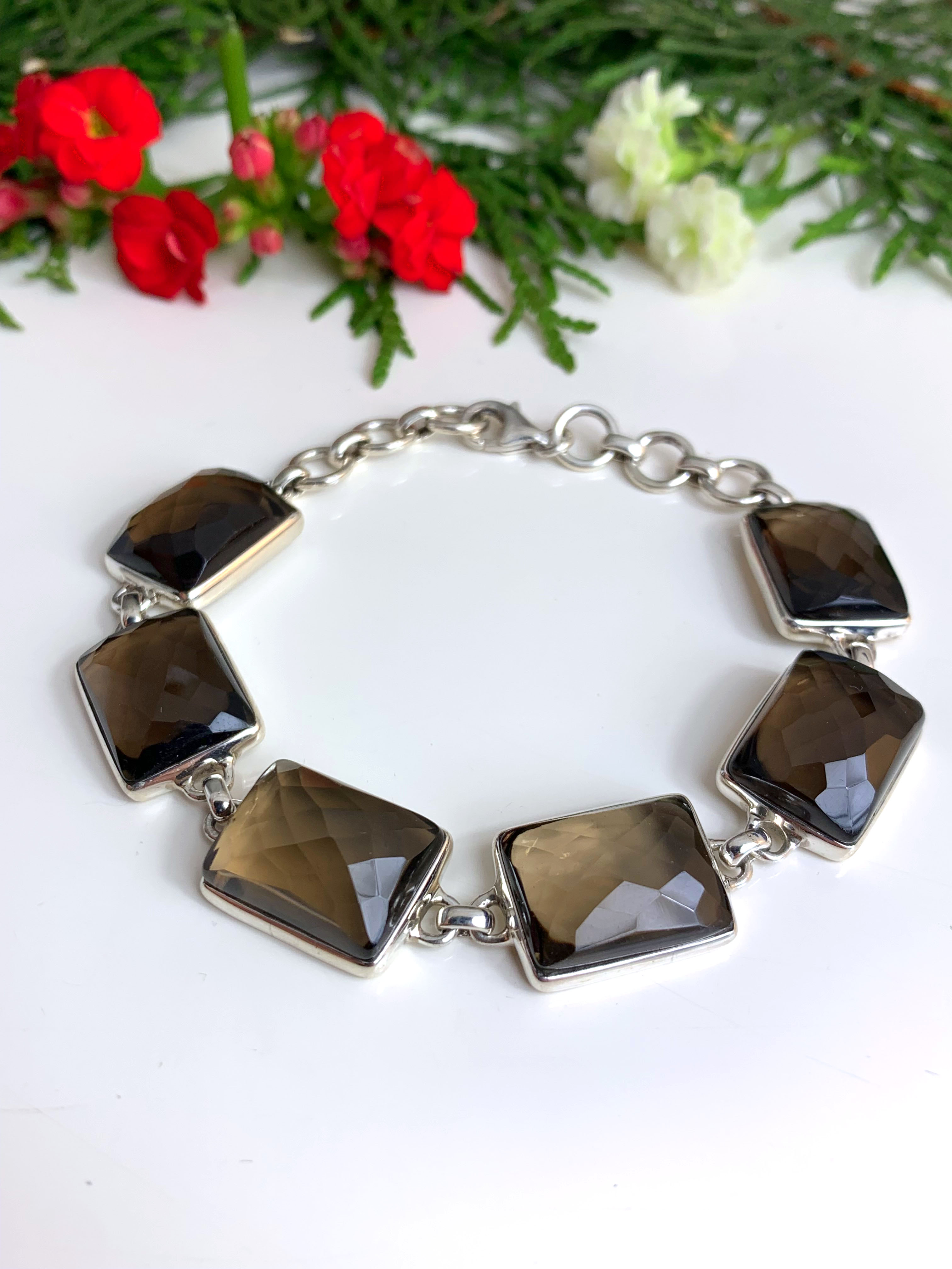 rauchquarz-armband-smoky-quartz-bracelet-ab00257 Rauchquarz Armband
