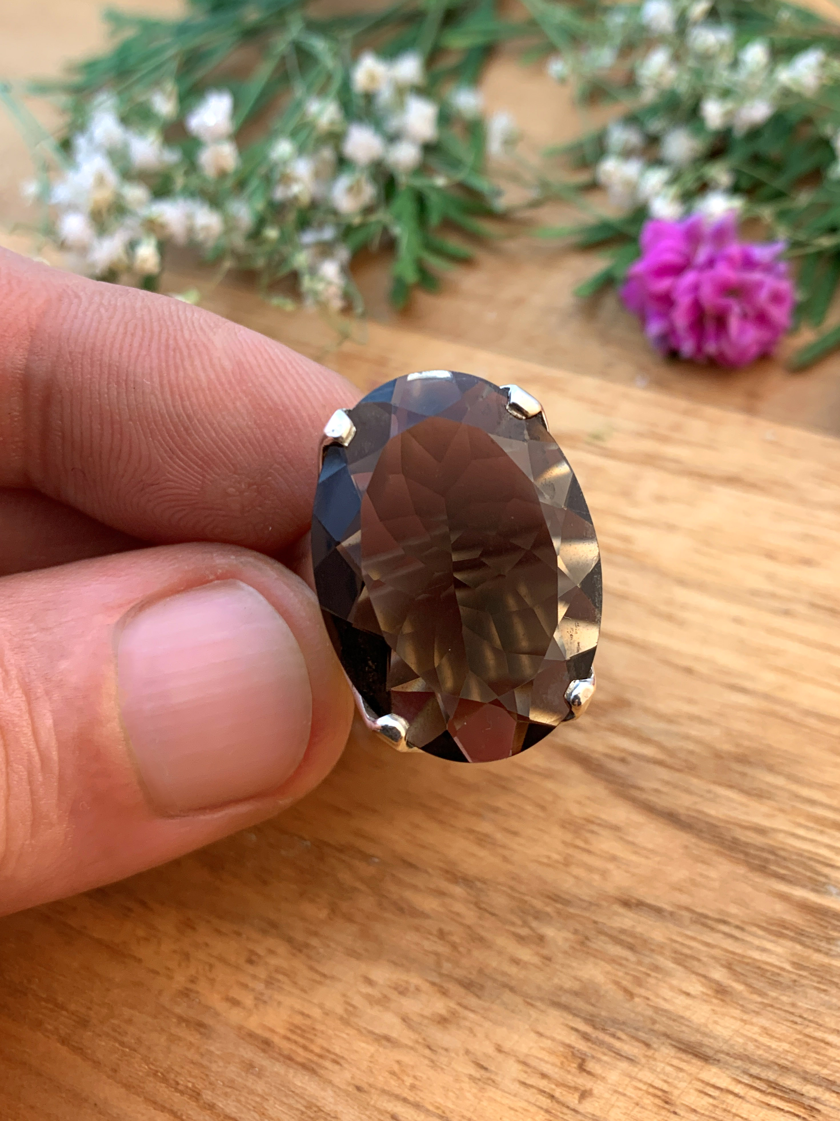Rauchquarz Ring  - 62