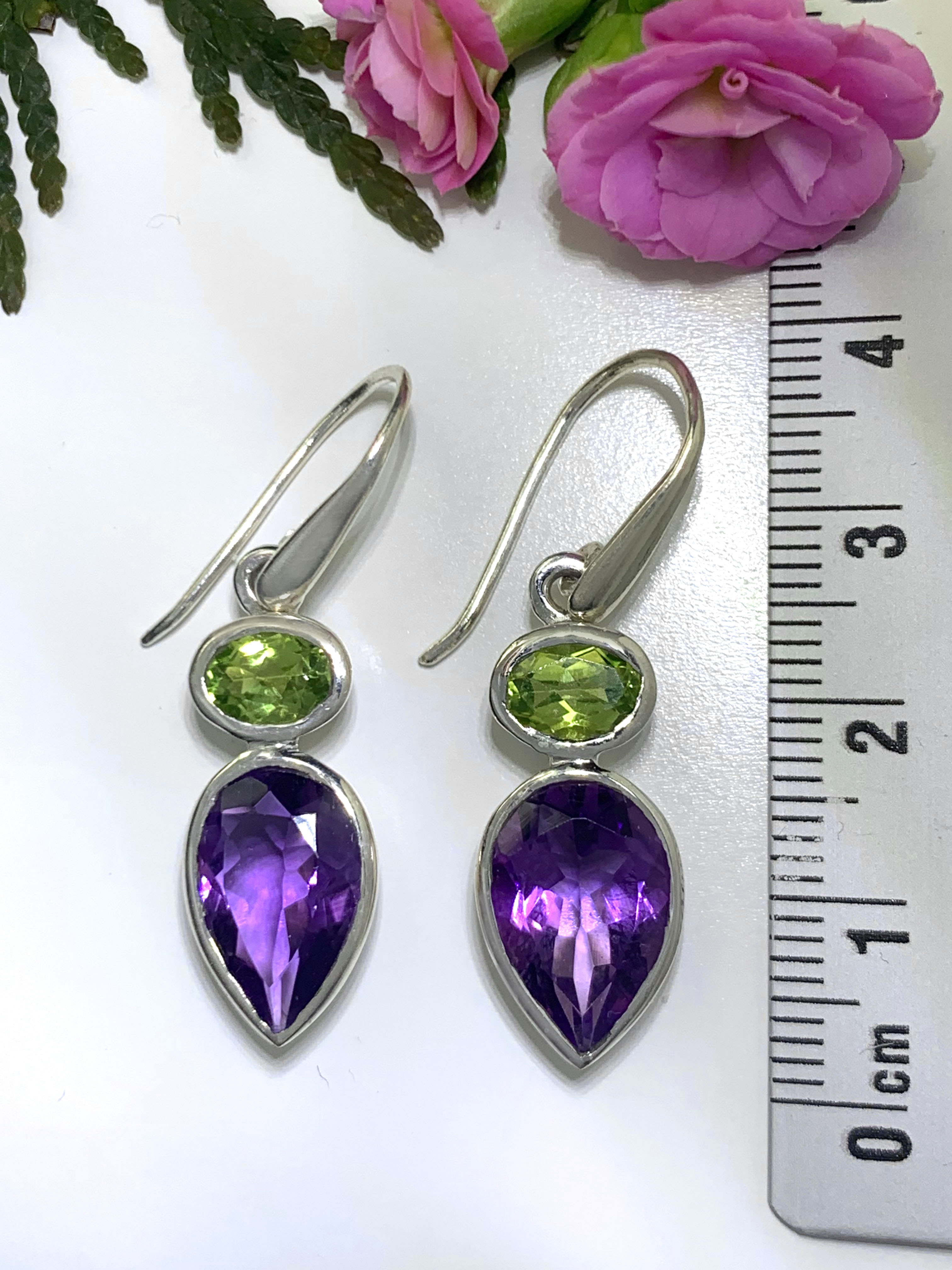 amethyst-ohrhaenger-amethyst-earrings-ohr00855-4 Amethyst mit Peridot Ohrhänger