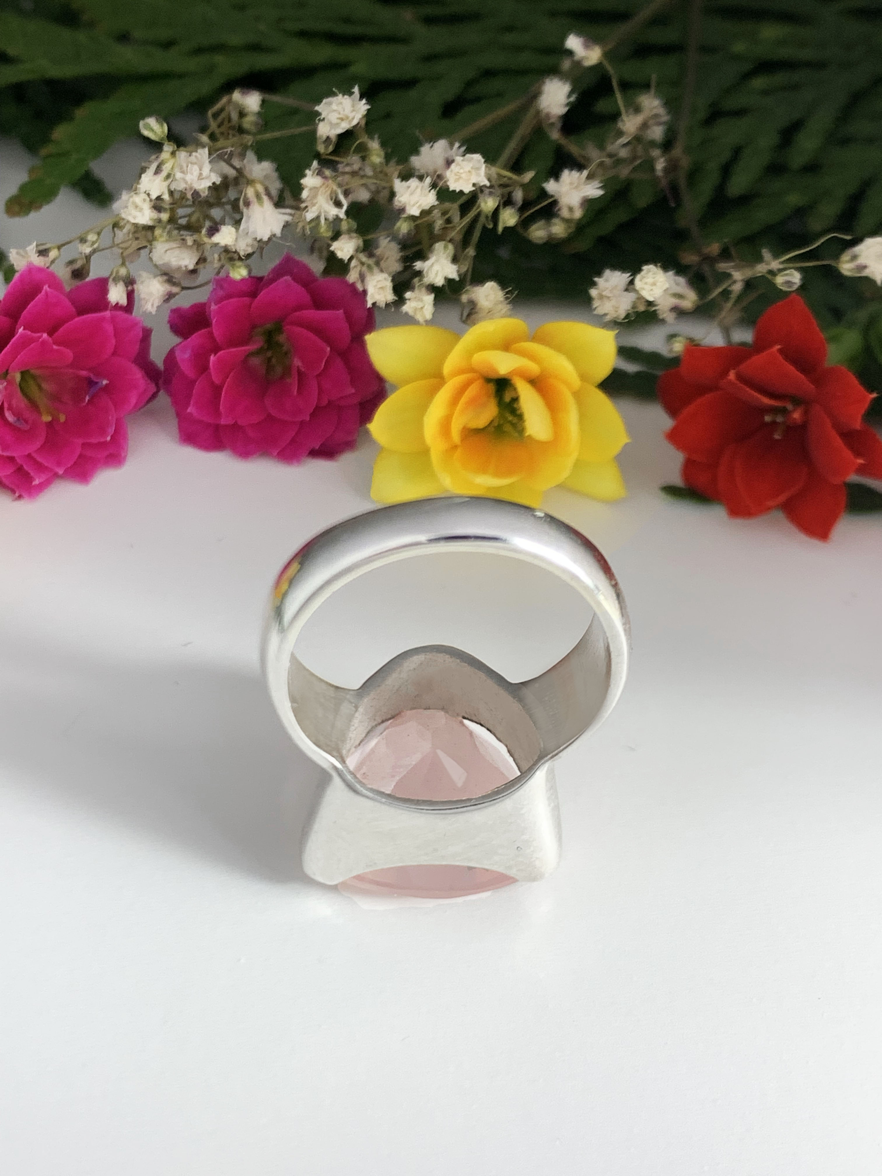 Rosenquarz Ring - TOP