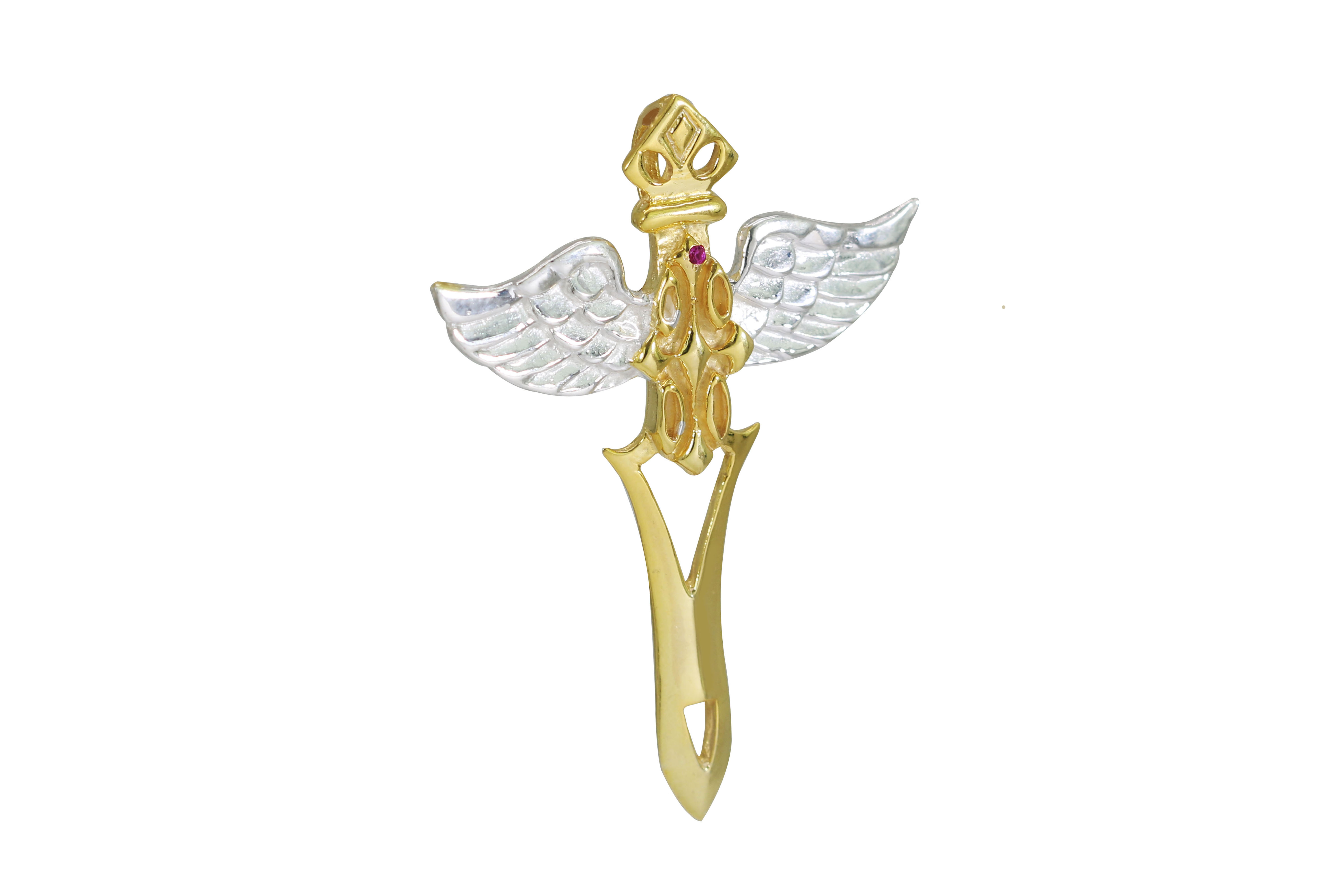 s170-enkel-anhaenger-rubin-angel-pendant Schwert von Erzengel Michael Anhänger mit Rubin