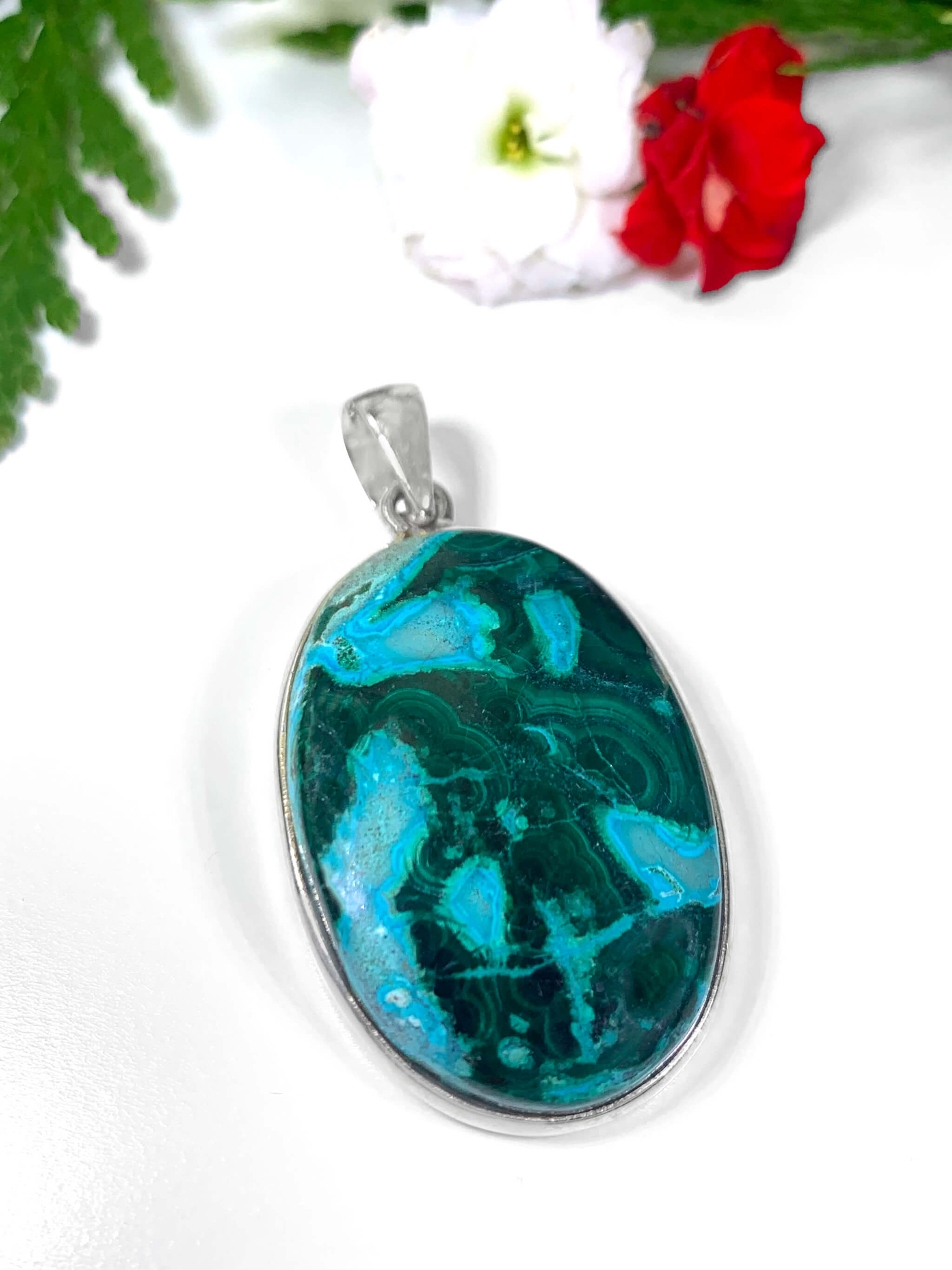 Malachite-Chrysokolla Pendant