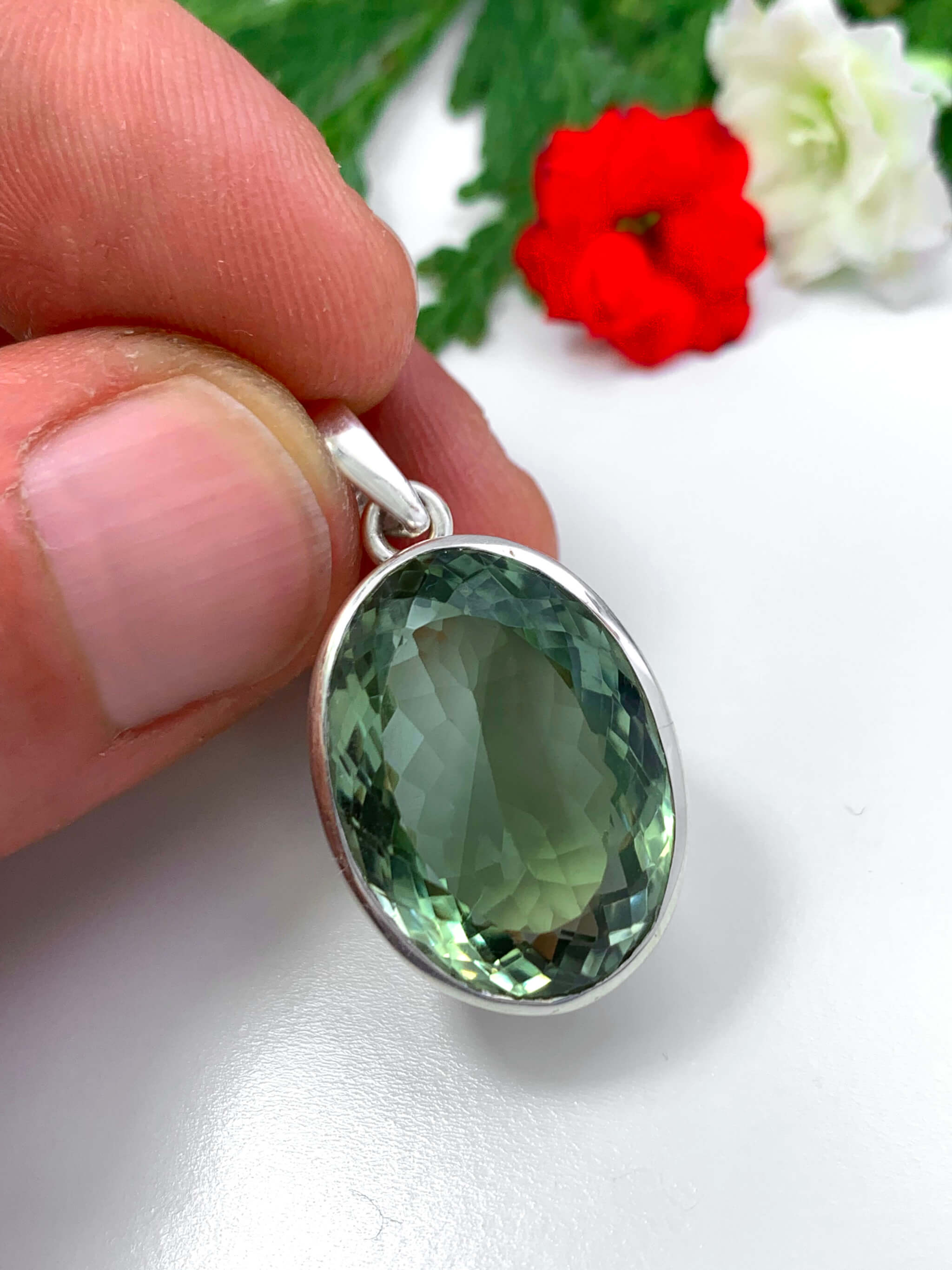 Prasiolith Anhänger 