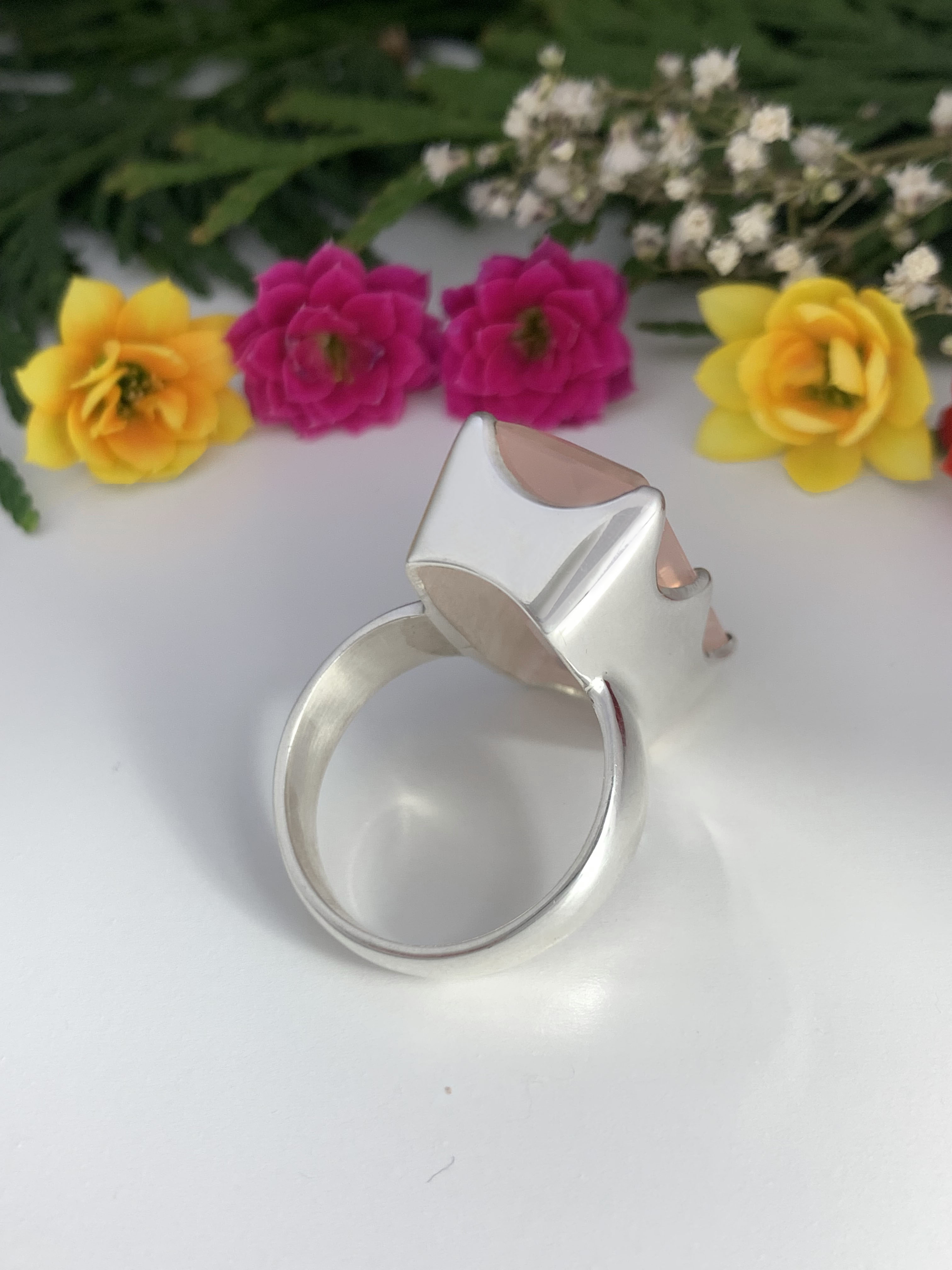 Rosenquarz Ring - TOP
