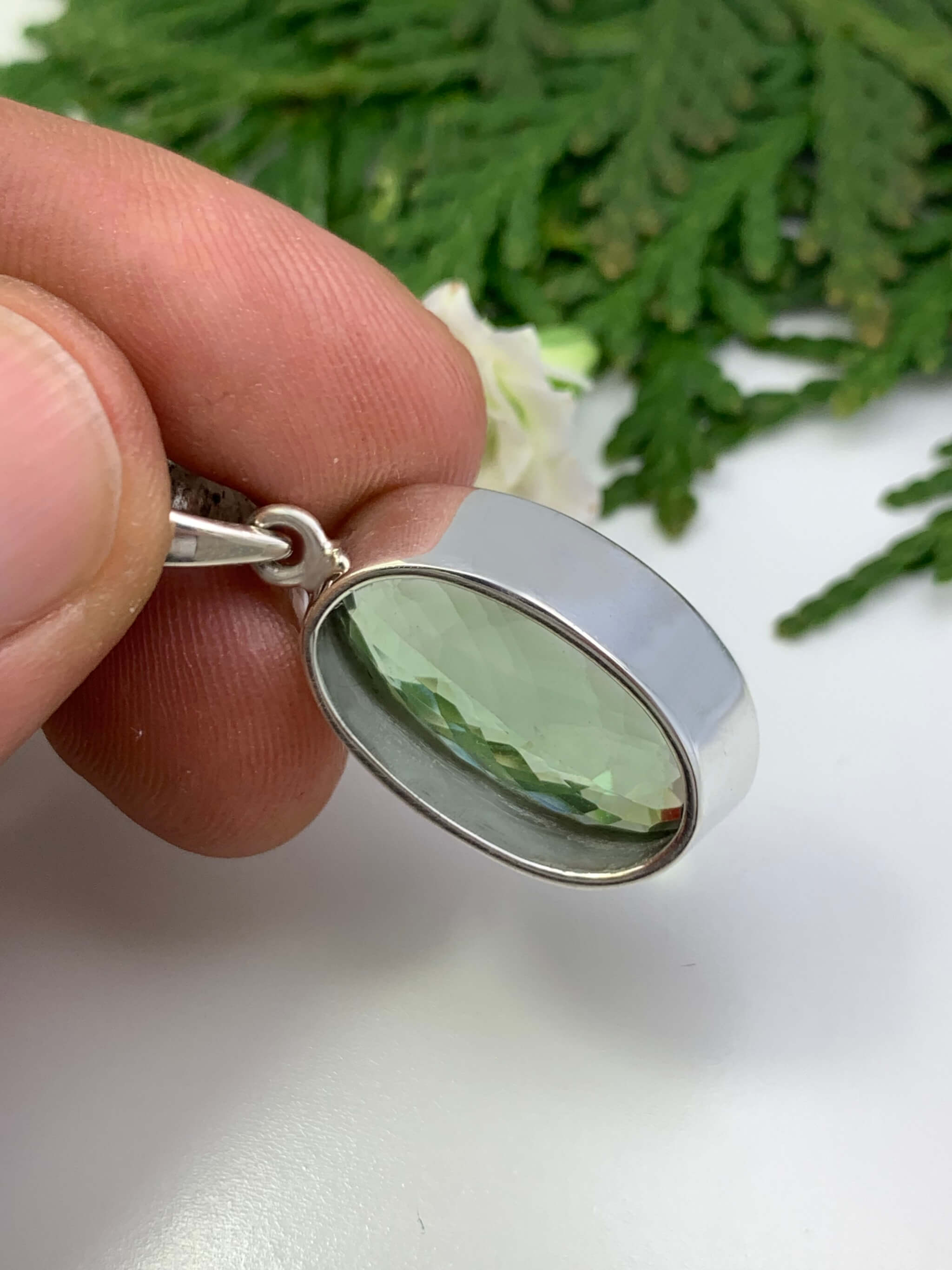 Green Amethyst Pendant 
