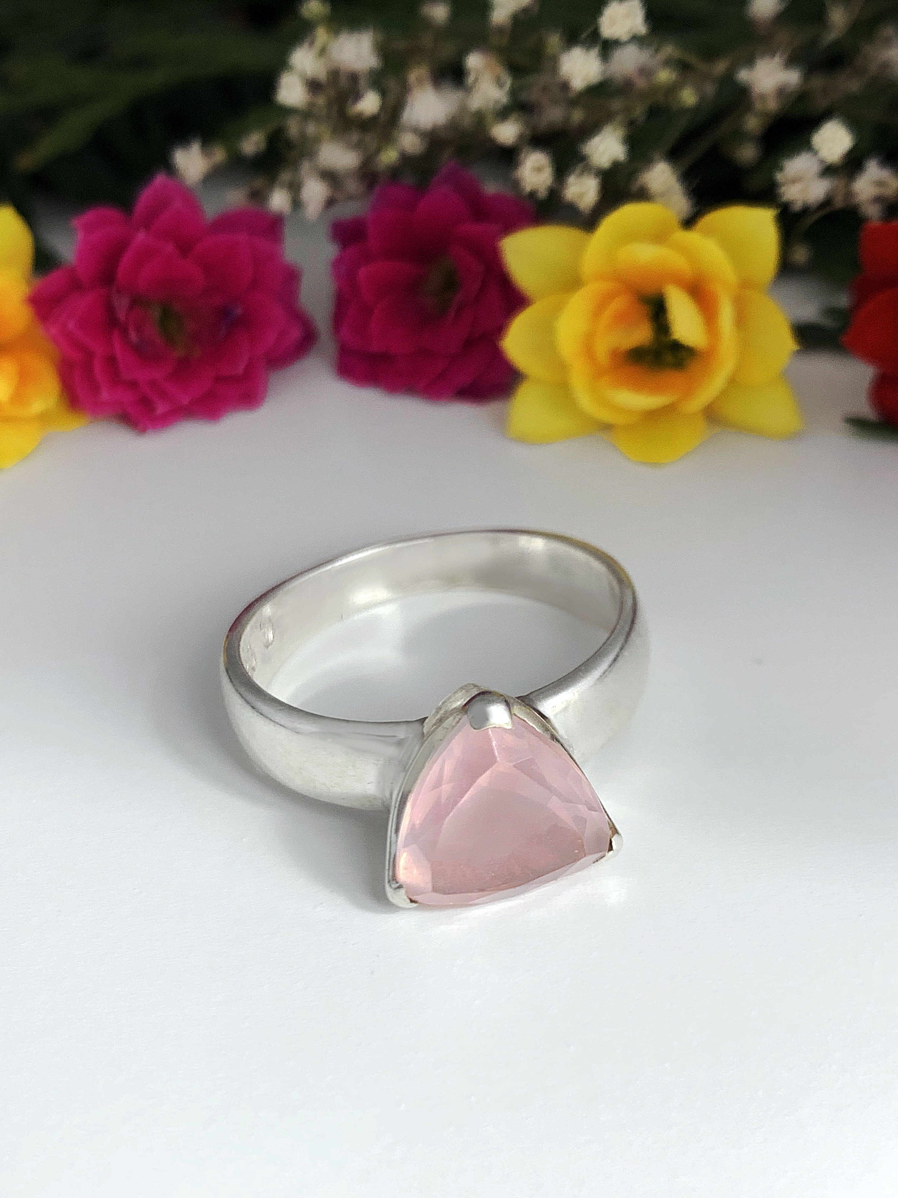 Rosenquarz Ring - TOP