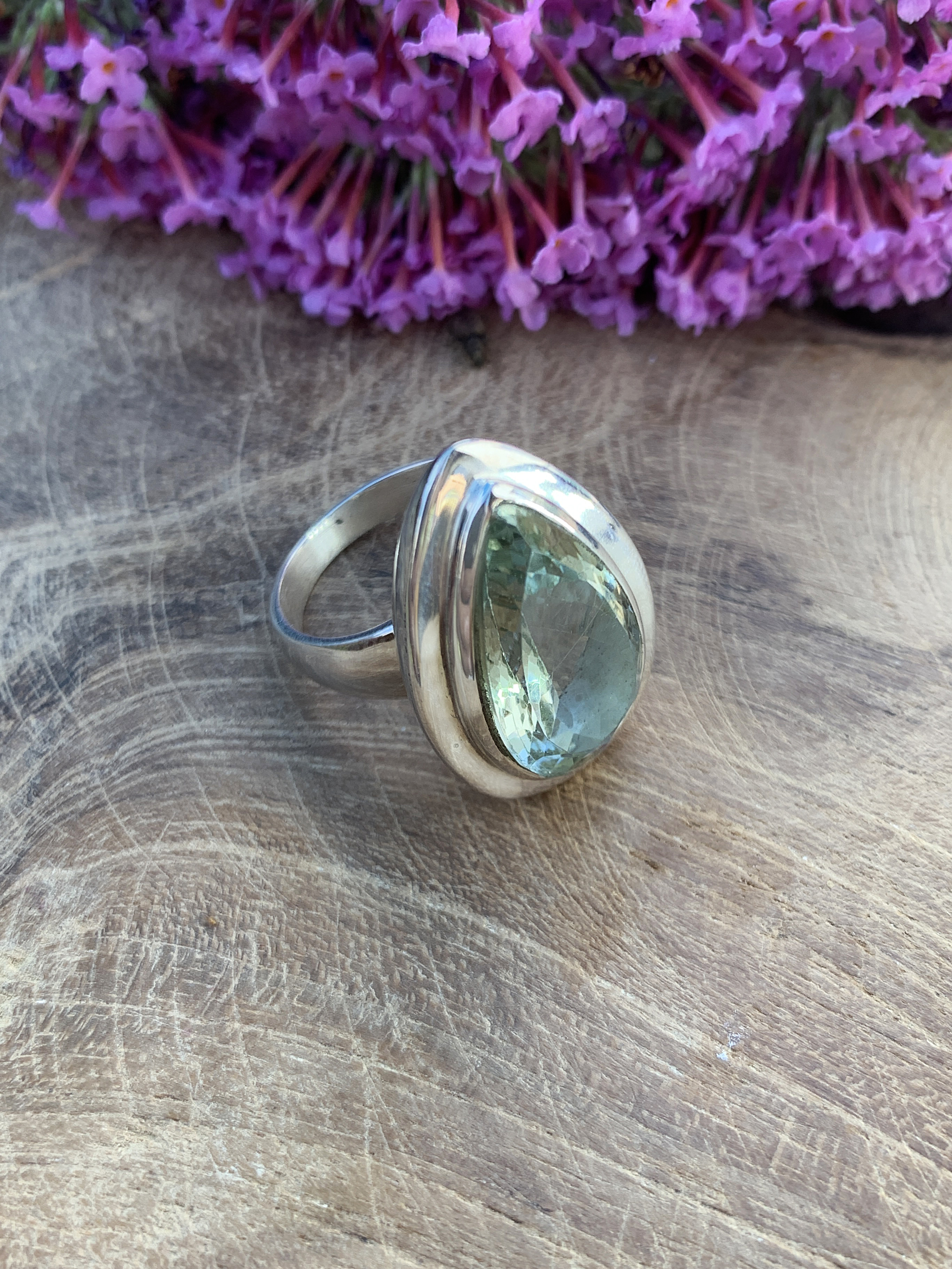 Green Amethyst Ring - 51,5