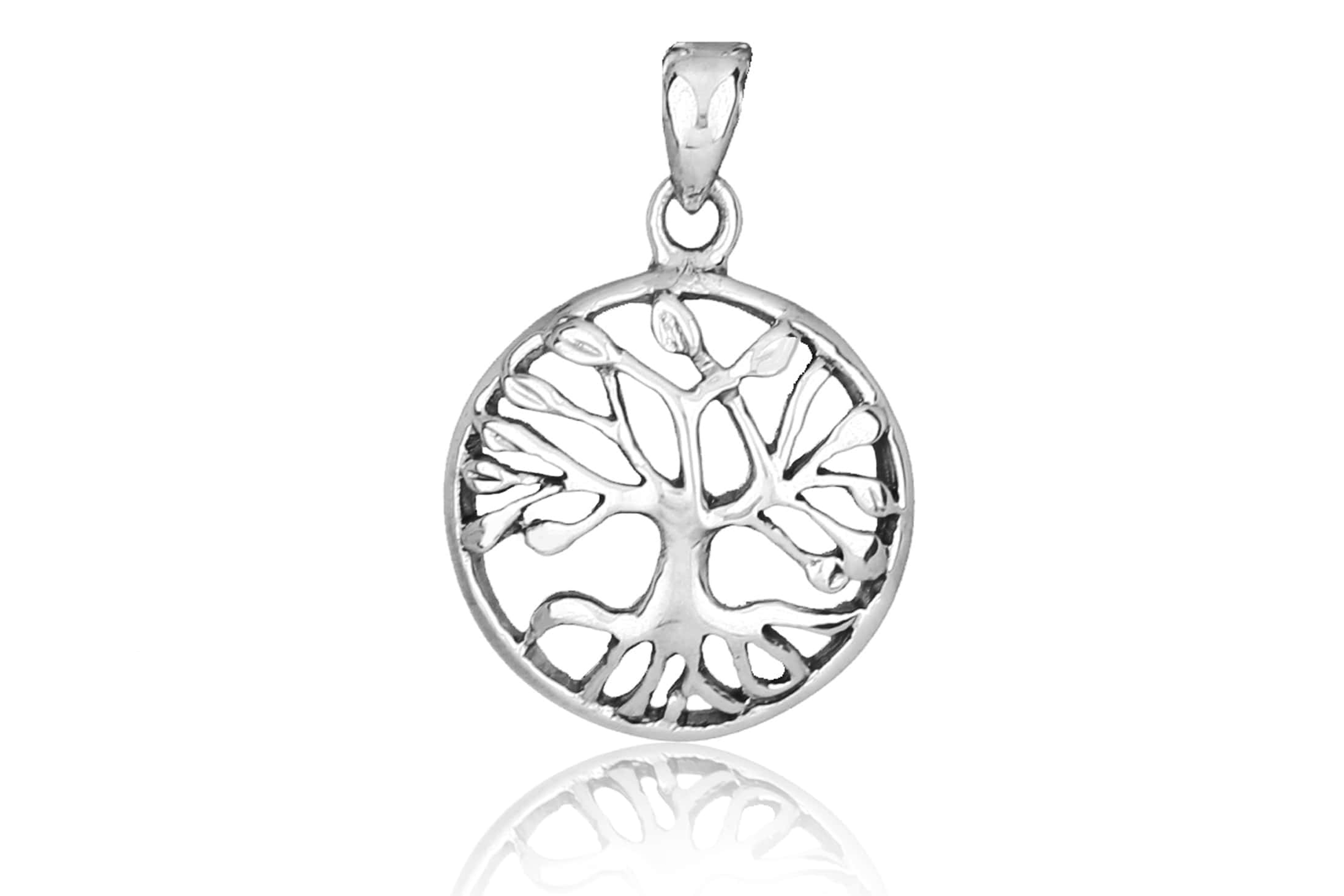 anh-nger-lebensbaum-rund-klein-gebogen-schatten-min Lebensbaum Anhänger - 925 Silber