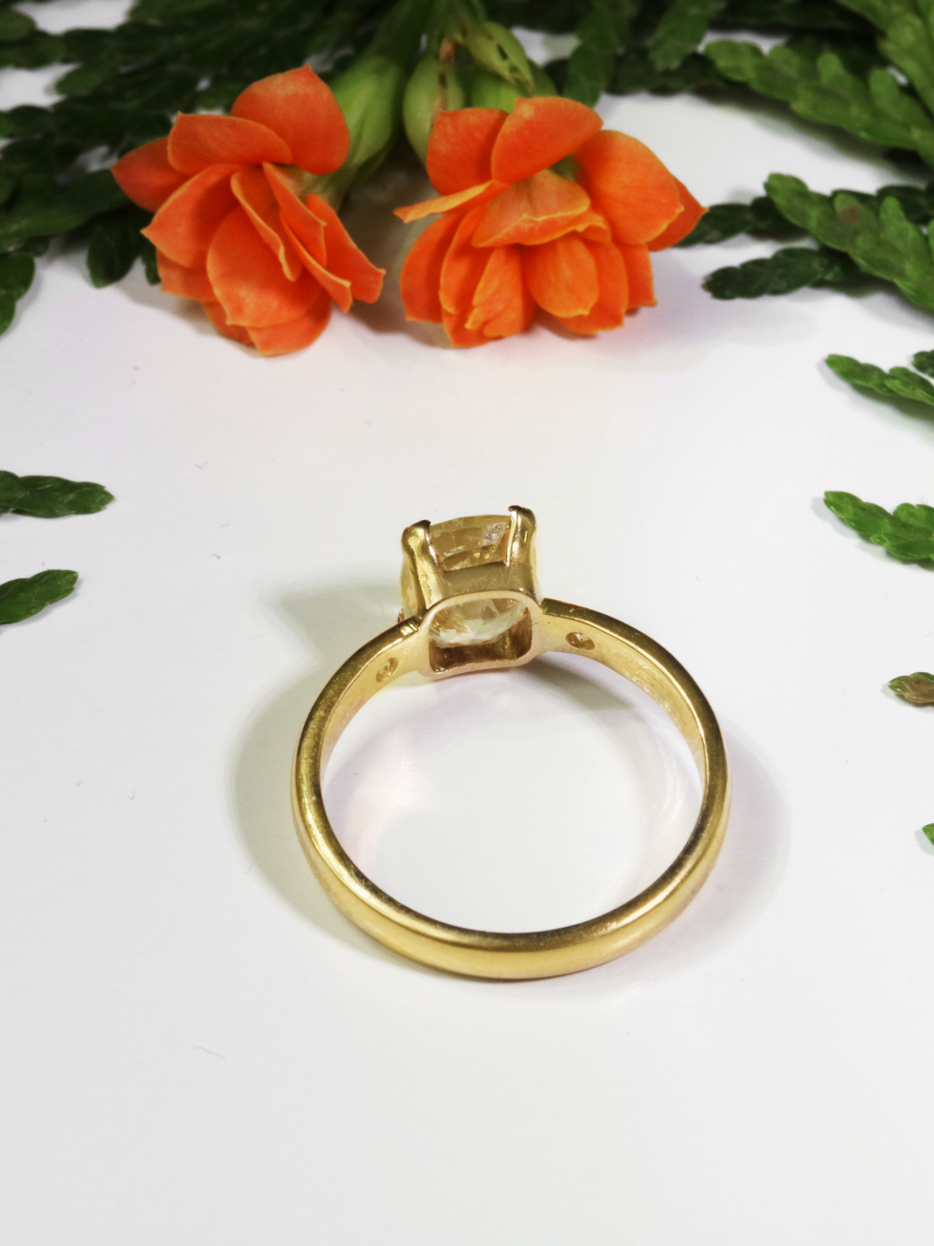 aquamarin-ring-aquamarine-ring-gold-gs0118-4 Saphir Ring mit Diamant - Gold 14k