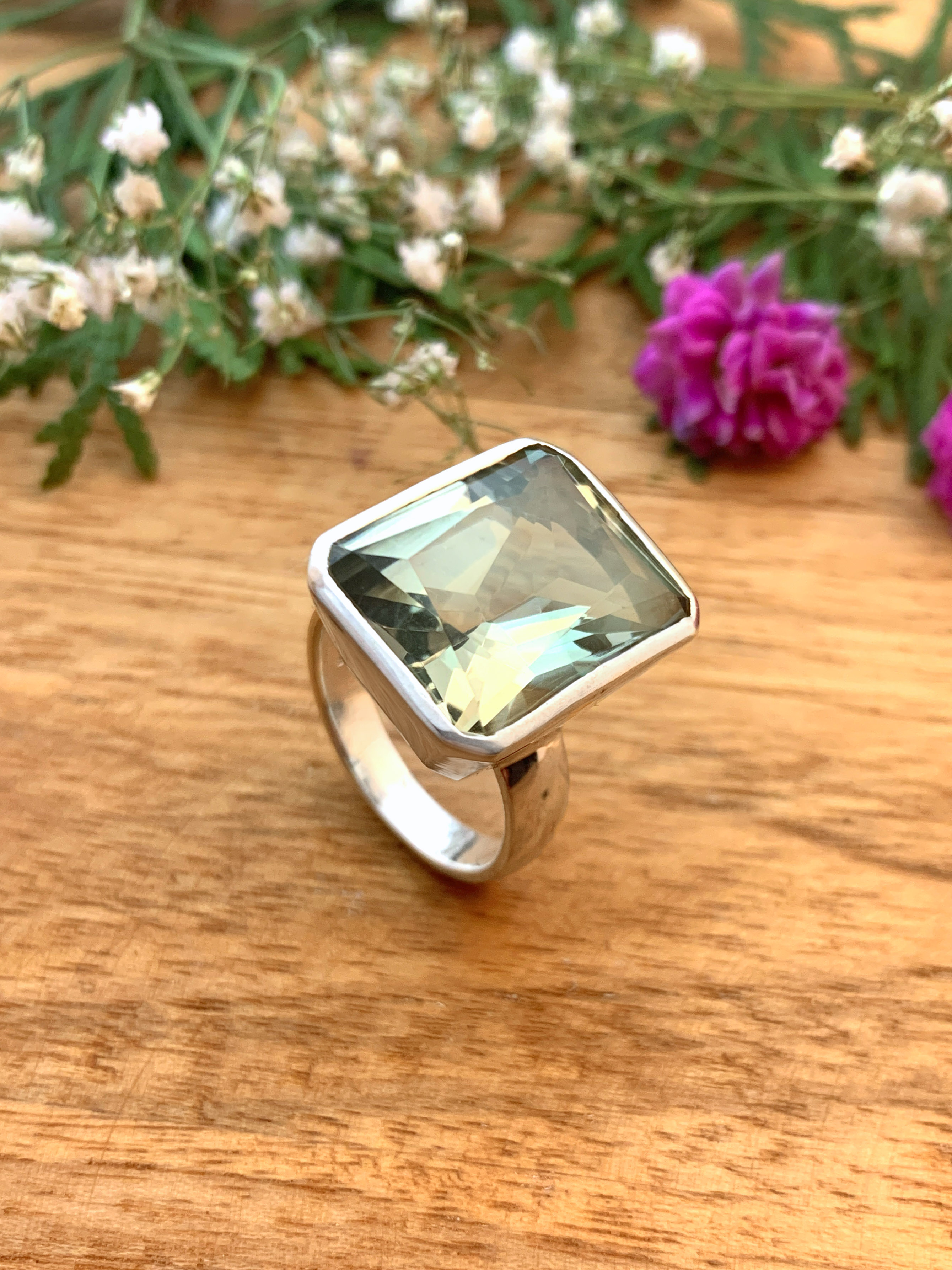 Prasiolith Ring
