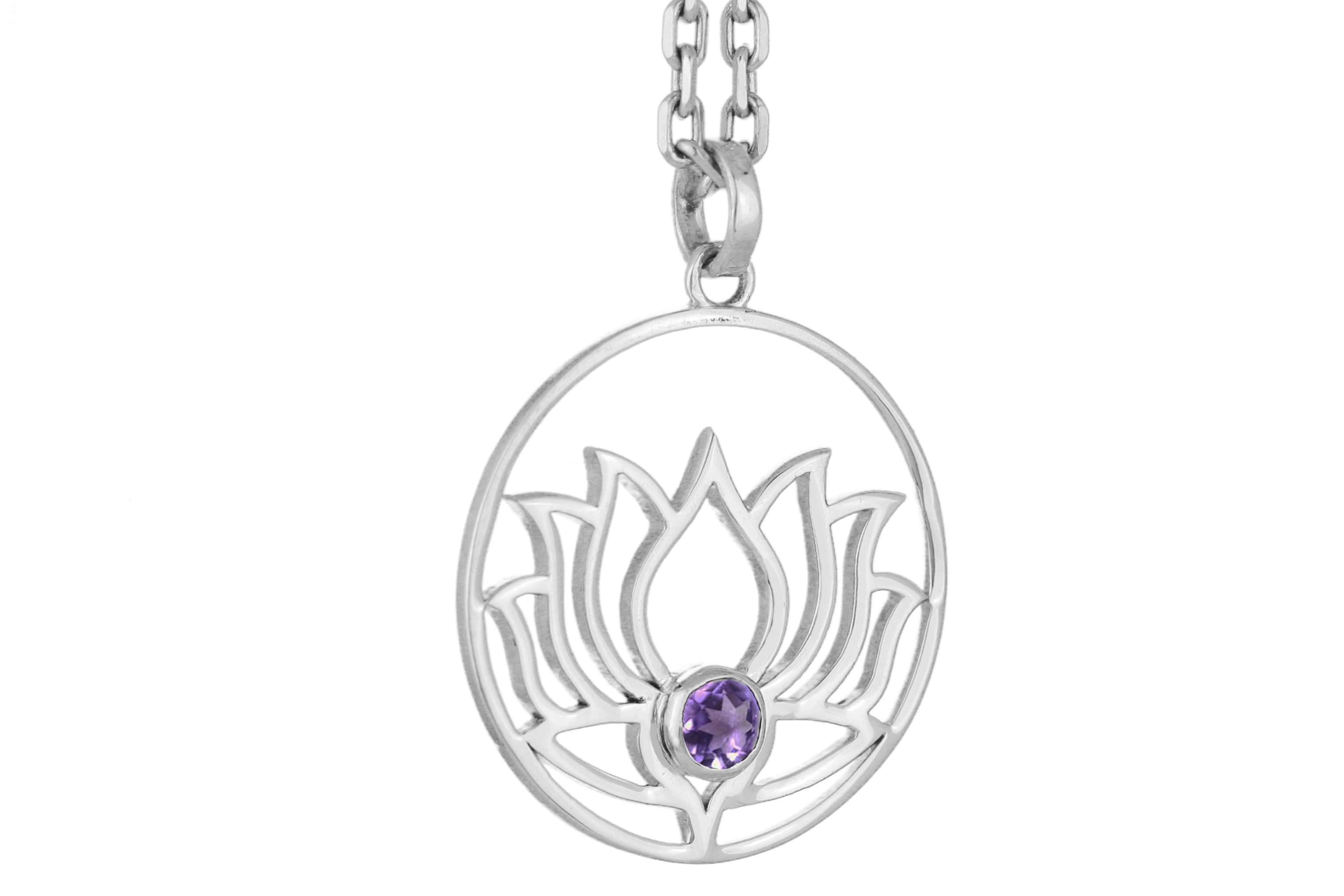 anhaenger-pendant-lotusblume-lotusbluten-amethyst-068-2 Lotusblume Anhänger - Amethyst