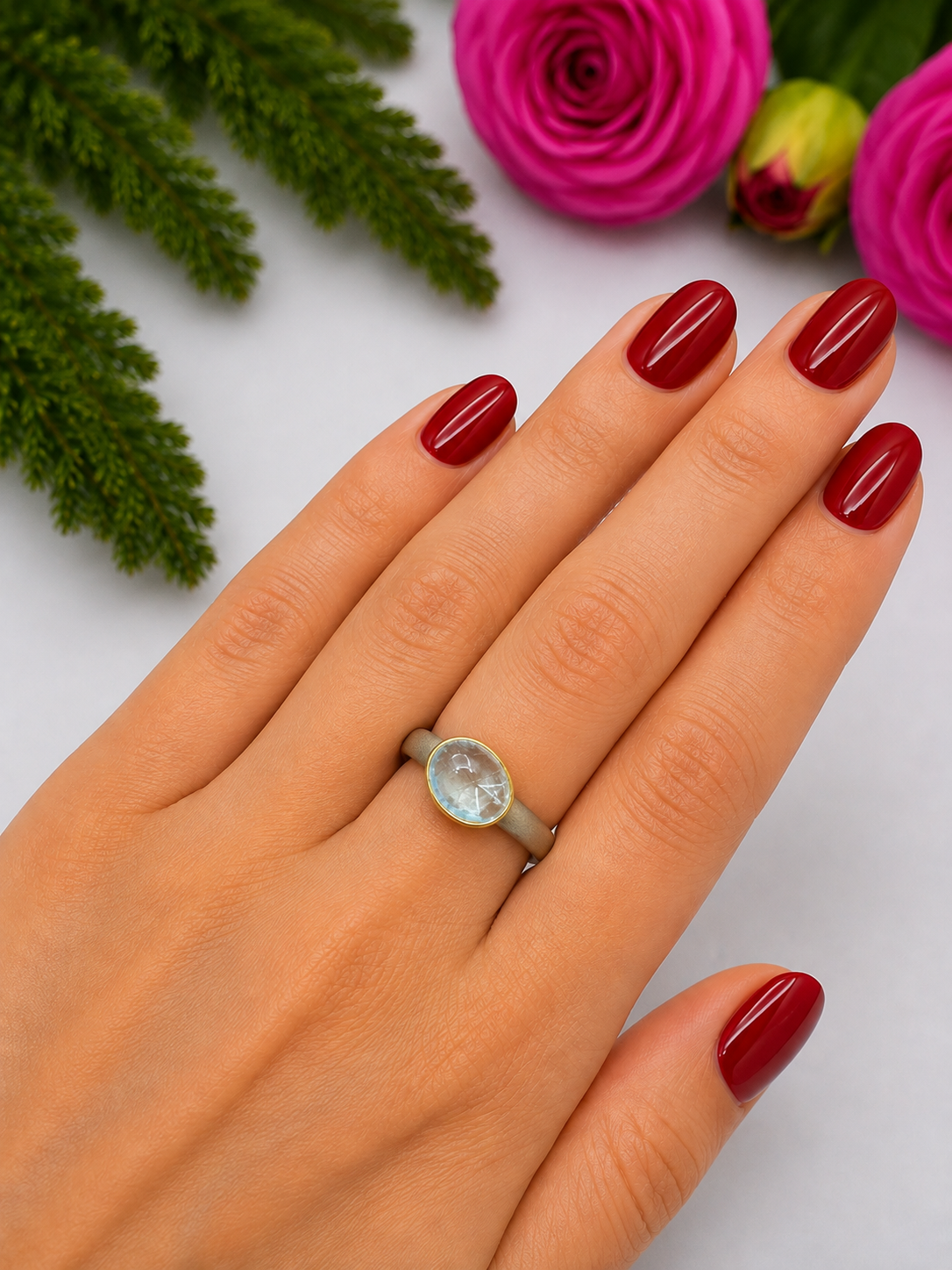 Aquamarine Ring - 60