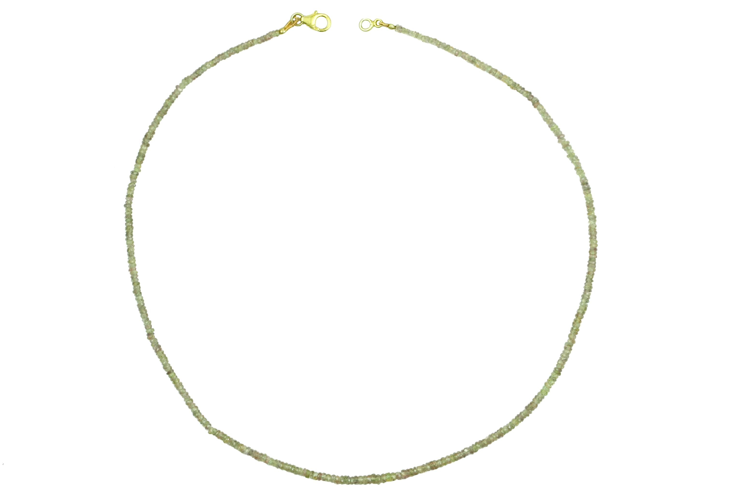 saphir-kette-091 Grüner Saphir Kette facettiert