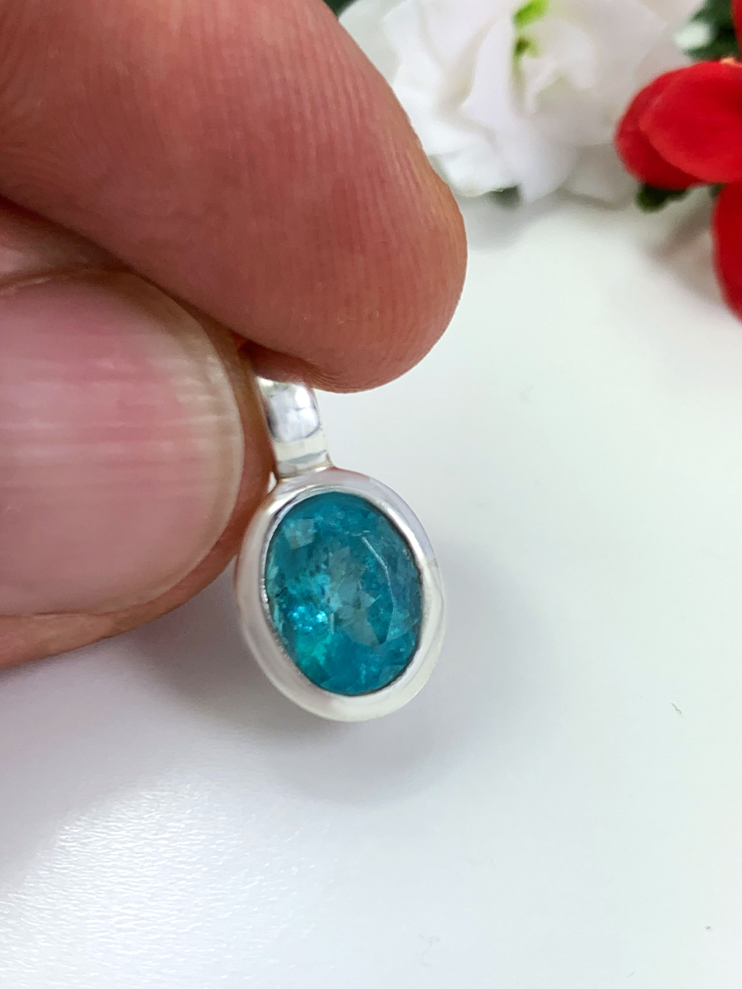 Paraiba Apatit Anhänger