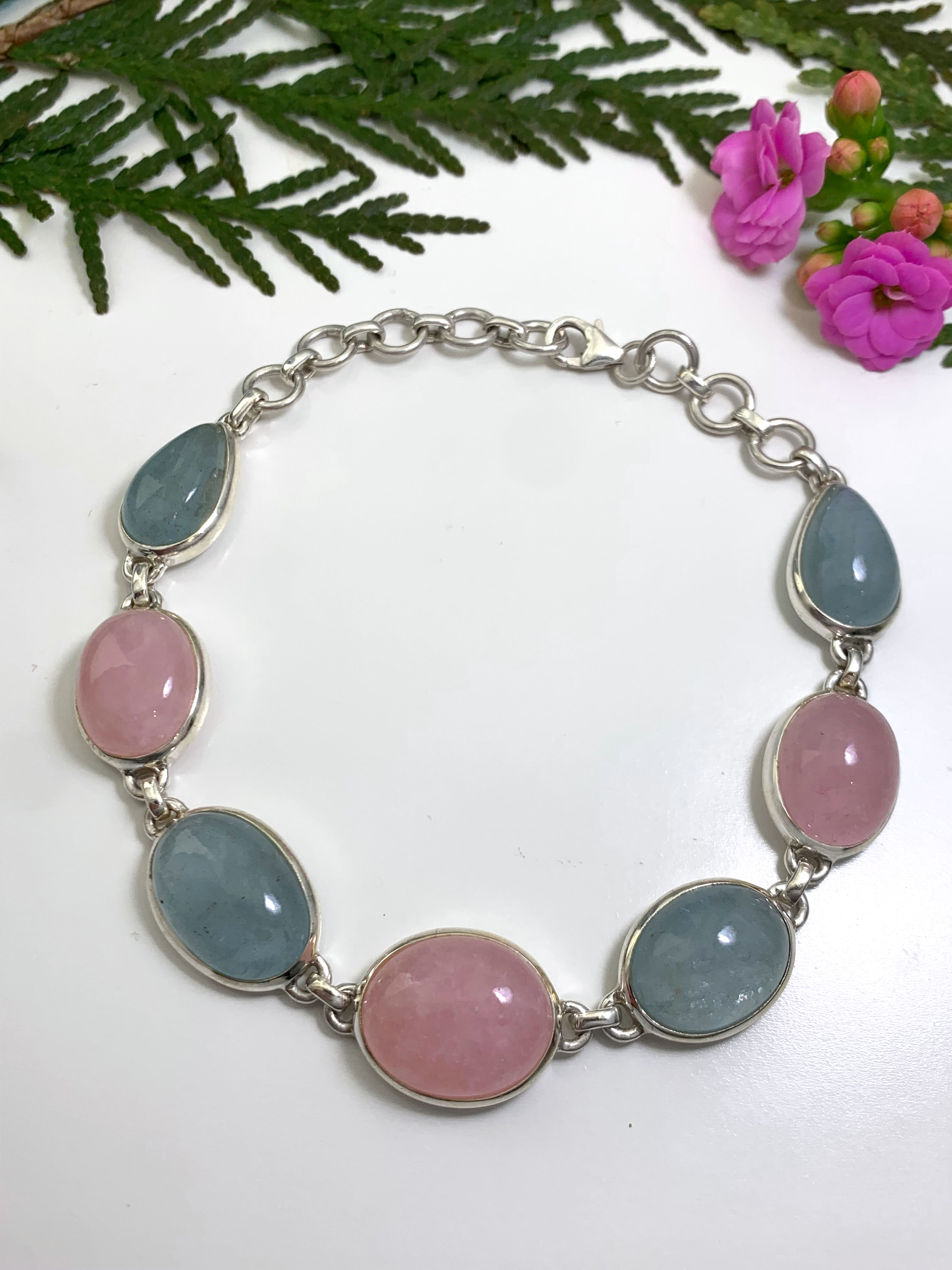 aquamarin-morganit-armband-aquamarine-morganite-bracelet-ab00322 Aquamarin & Morganit Armband