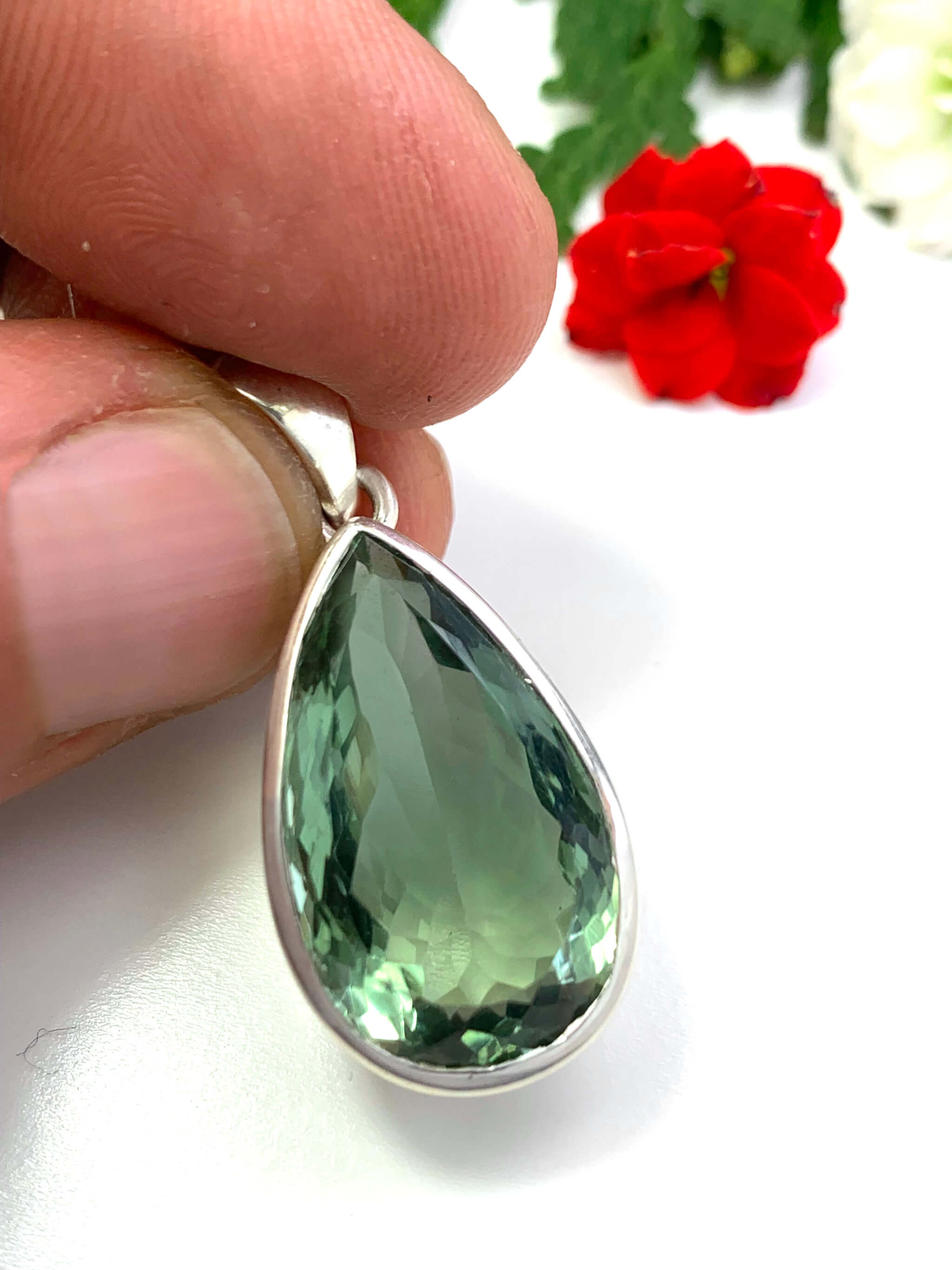 Green Amethyst Pendant 