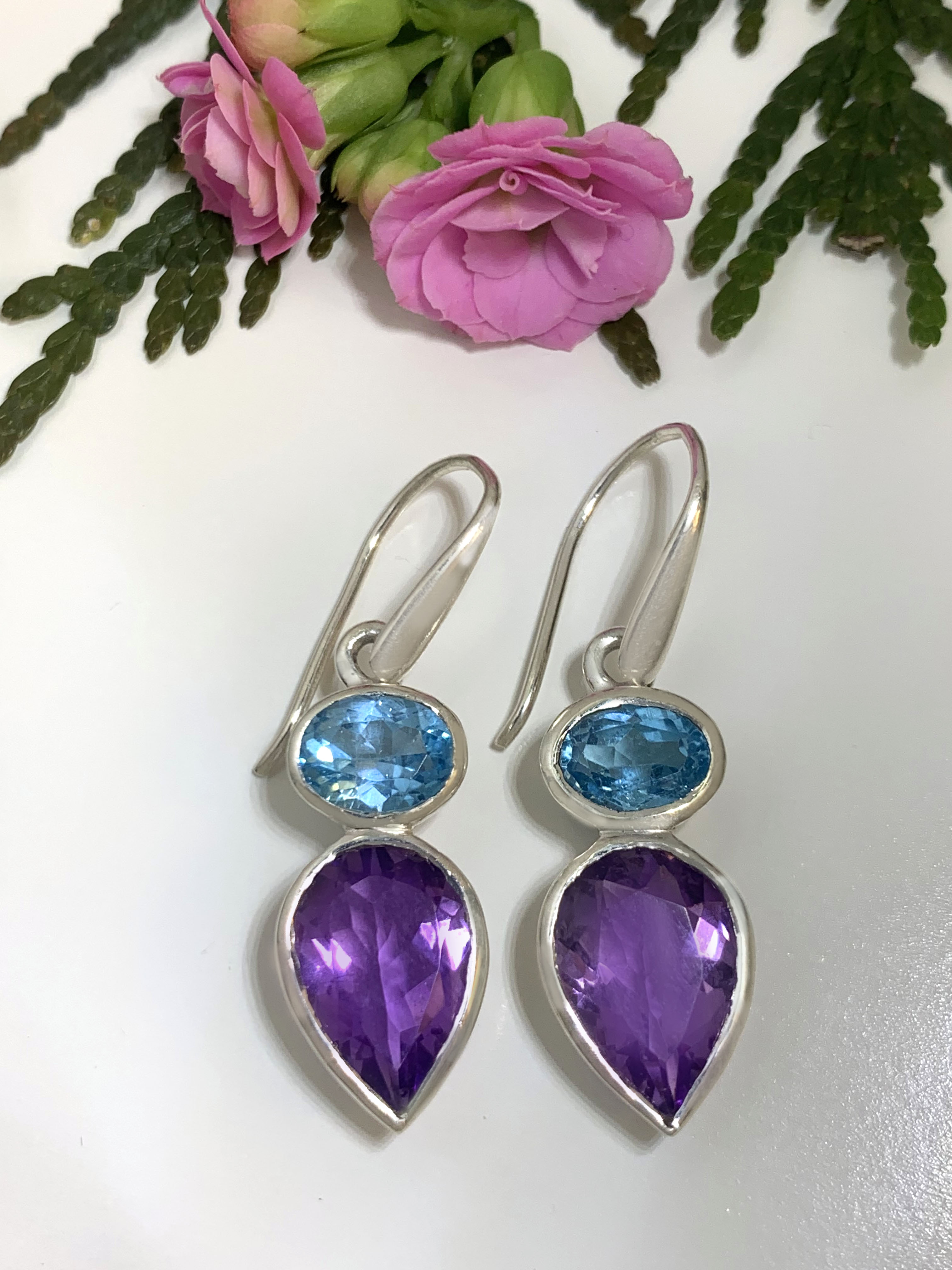 amethyst-ohrhaenger-amethyst-earrings-ohr00856 Amethyst mit Blautopas Ohrhänger