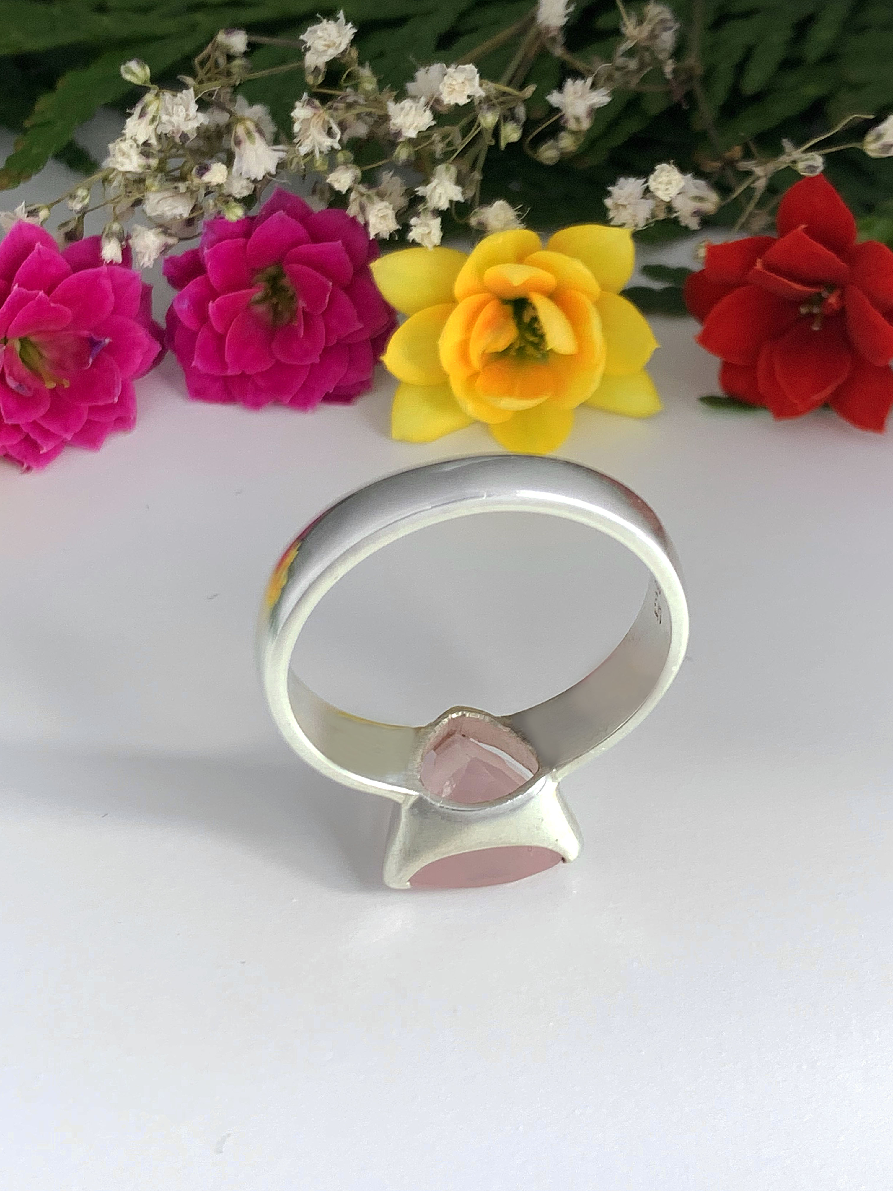 Rosenquarz Ring - TOP