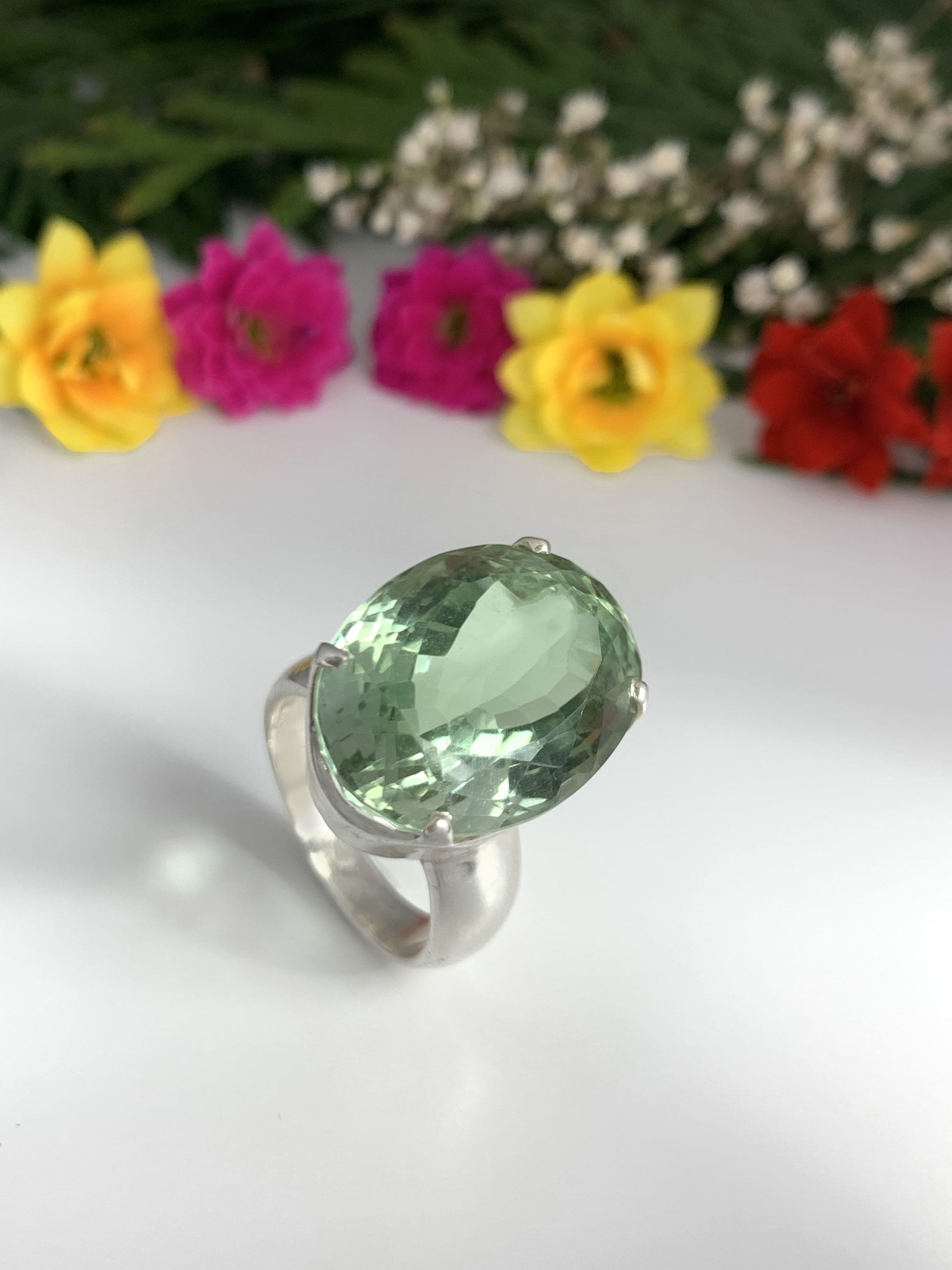 Green Amethyst Ring