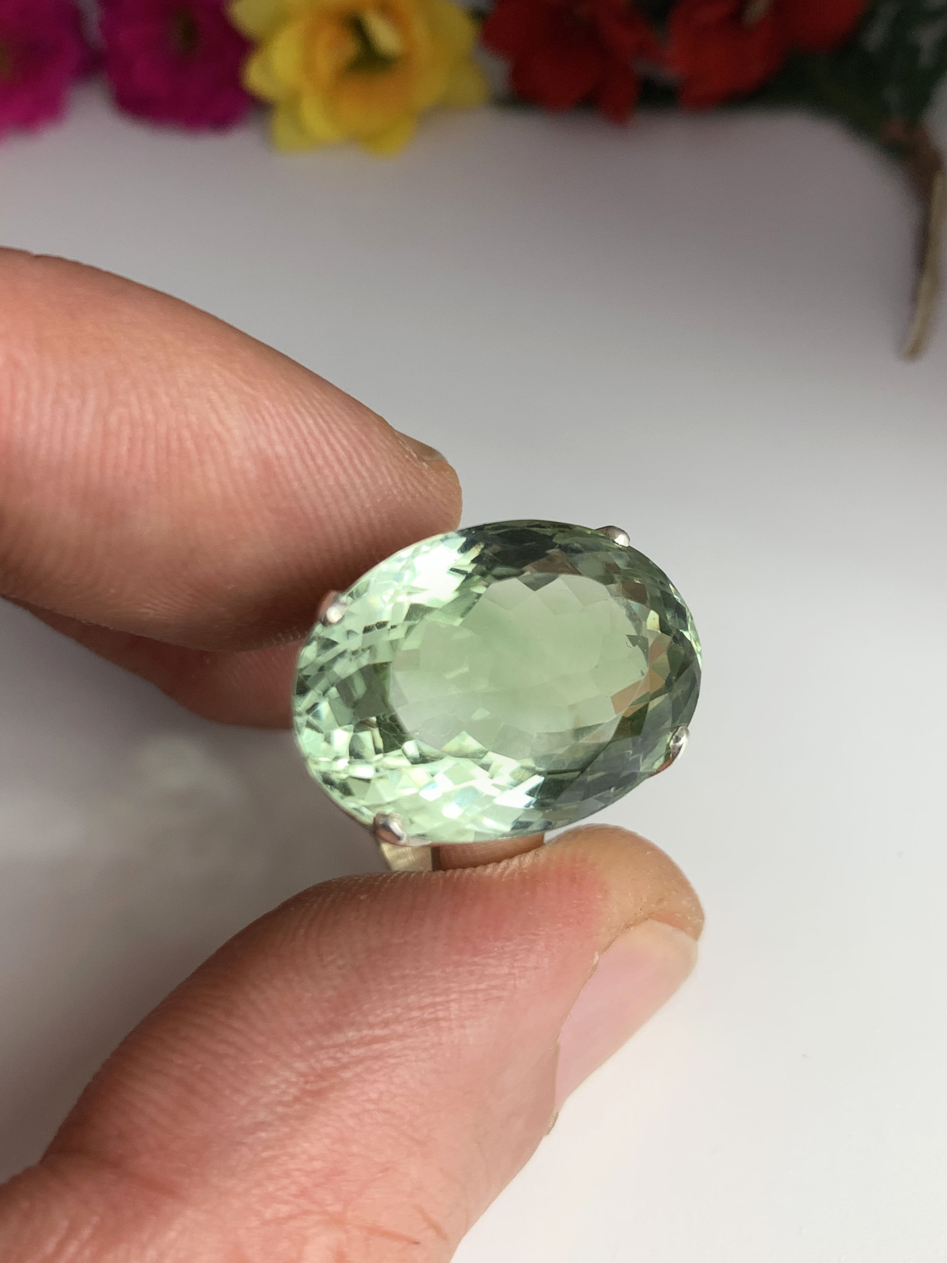Green Amethyst Ring