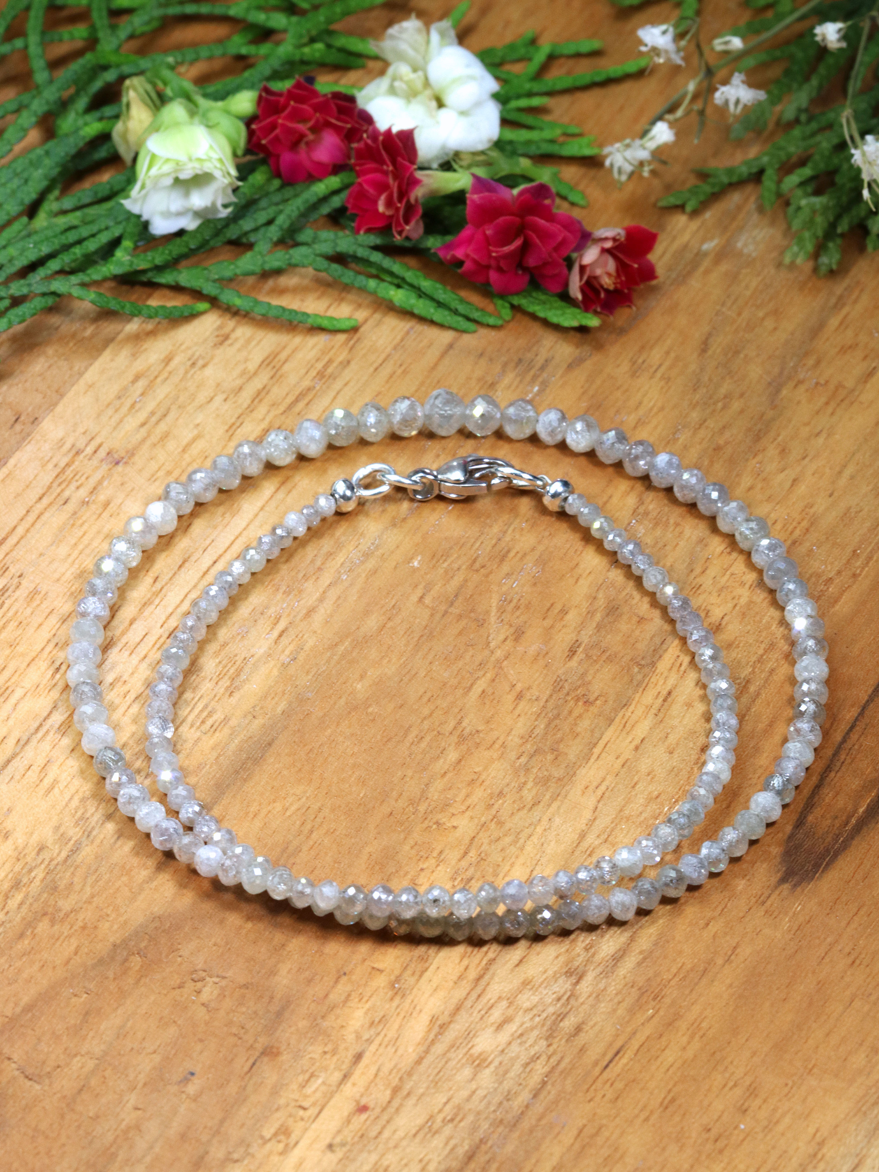 Weiße Diamant Kette - TOP