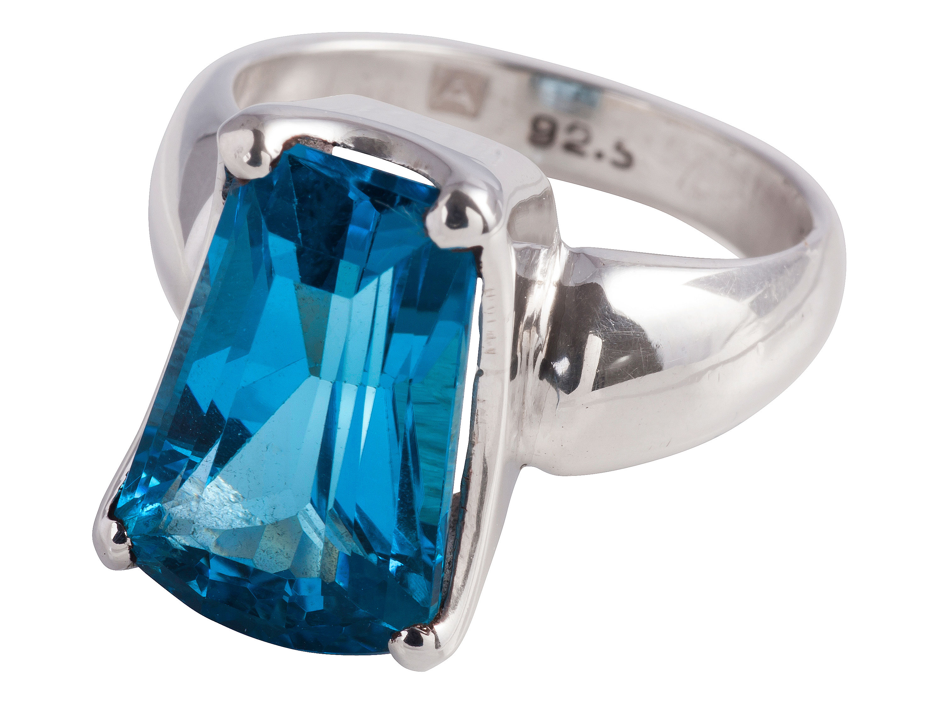 TOP Blau Topas Ring  