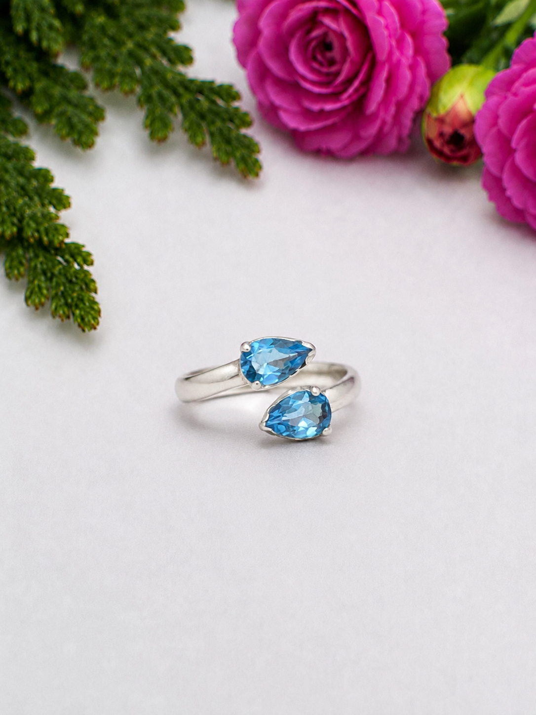 Swiss Blue Topaz Ring