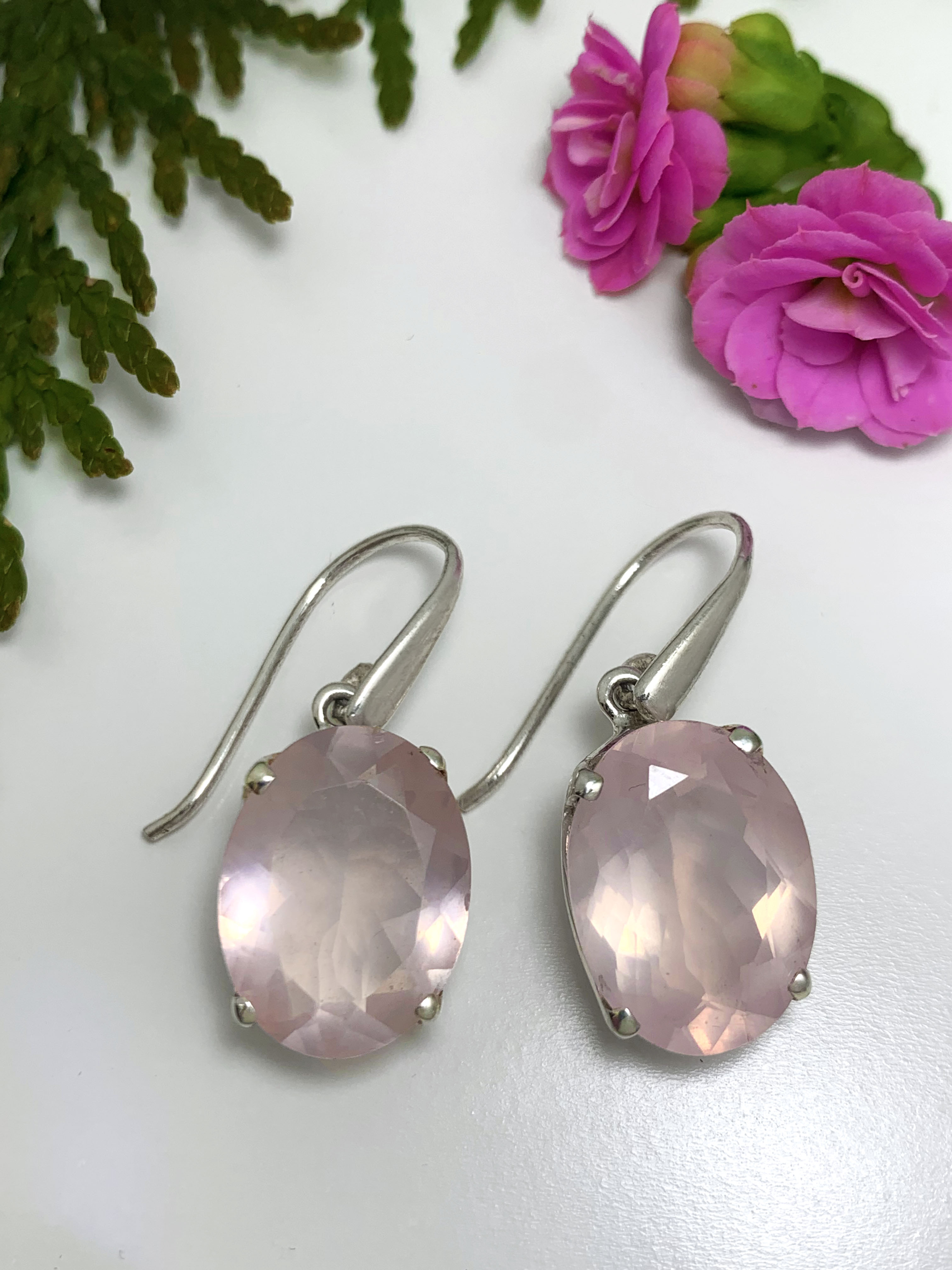 rosequarz-ohrhaenger-rosenquartz-earrings-ohr00891 Rosenquarz Ohrhänger