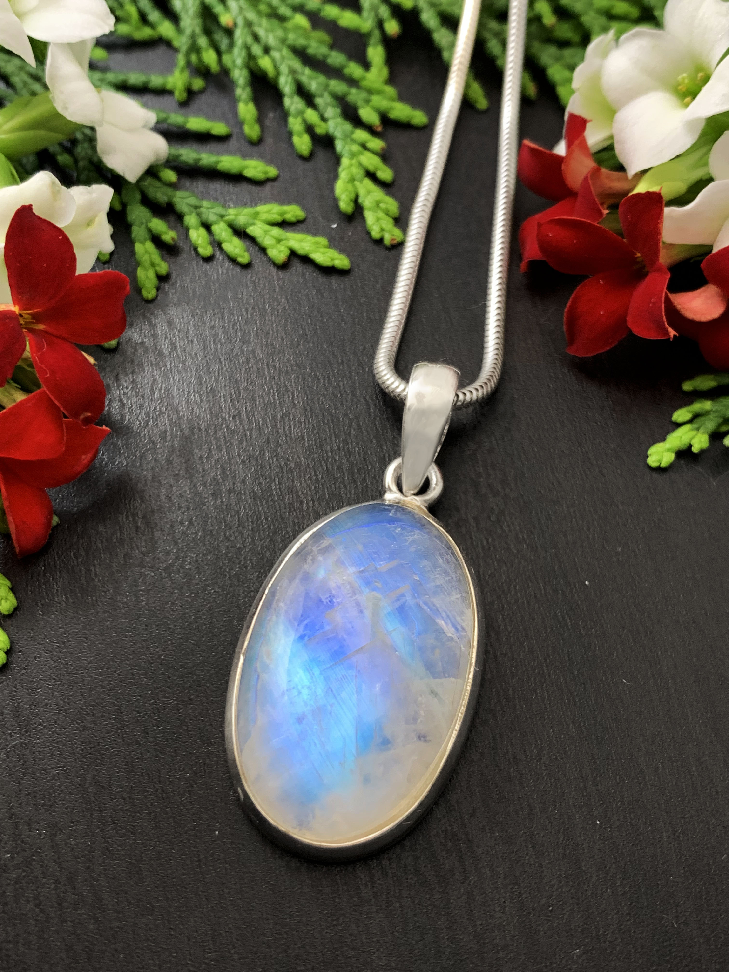 Moonstone Pendant - Rainbow