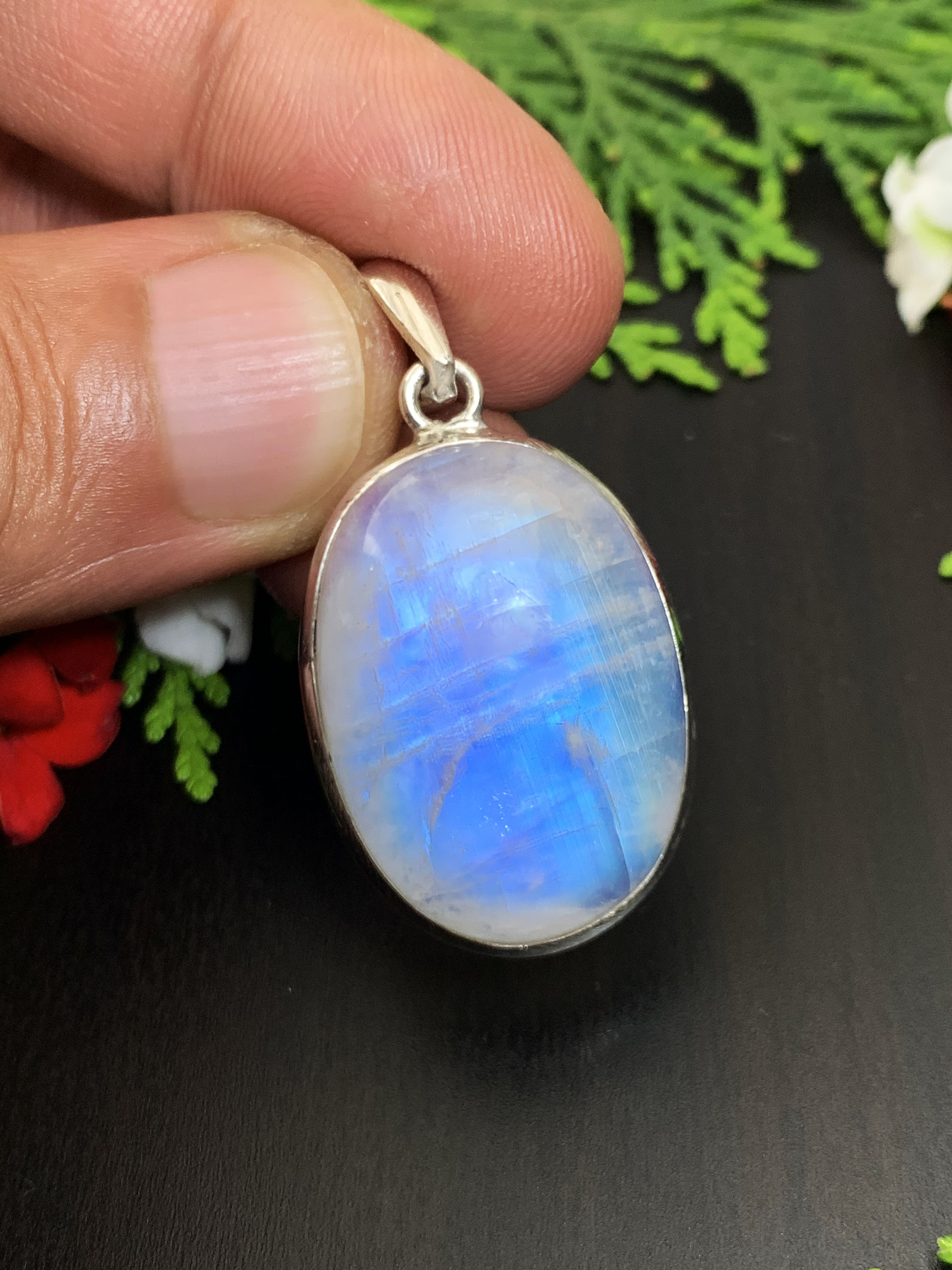 Moonstone Pendant - Rainbow