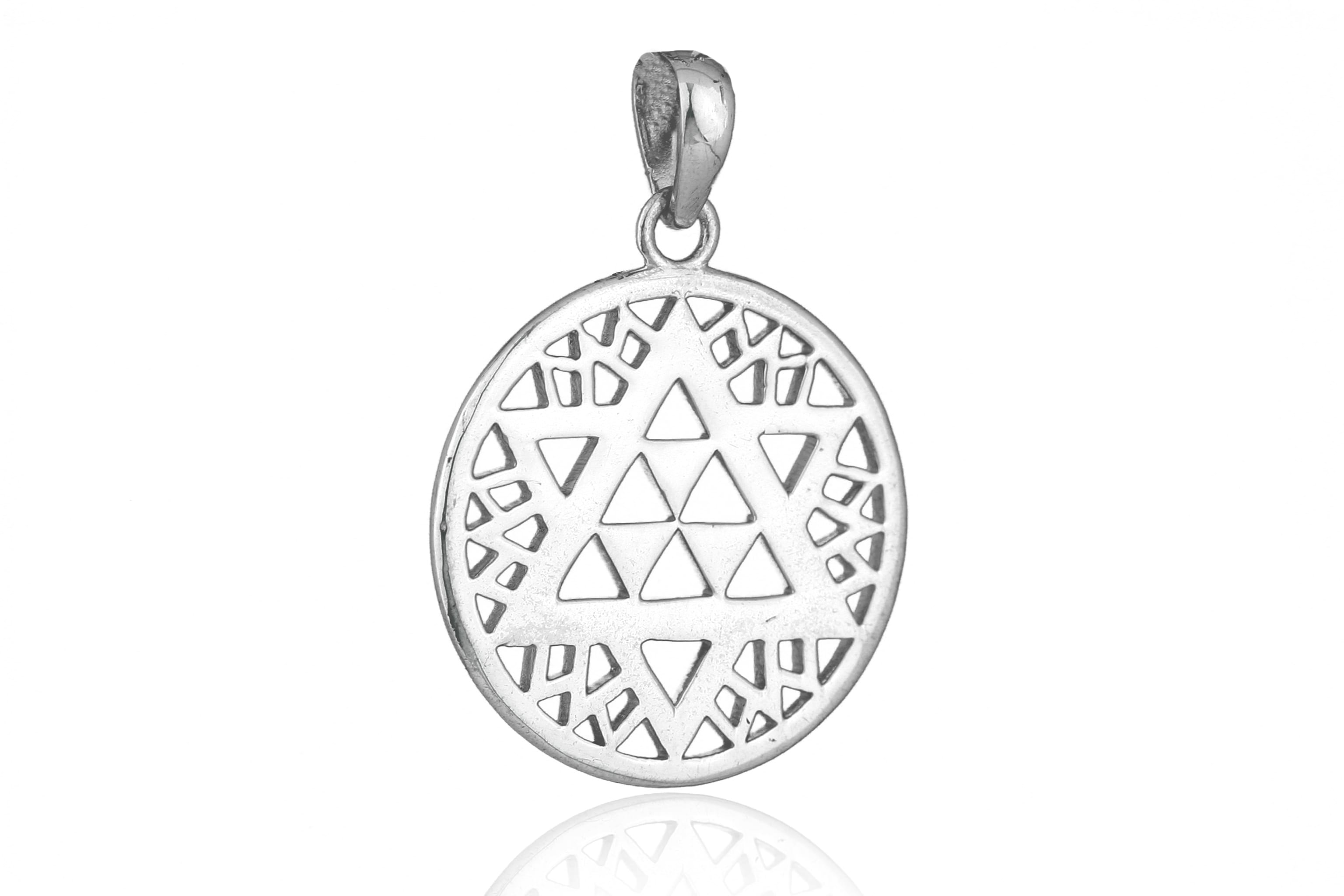 anhaenger-pendant-pentagram-rund-083 Hexagramm Anhänger