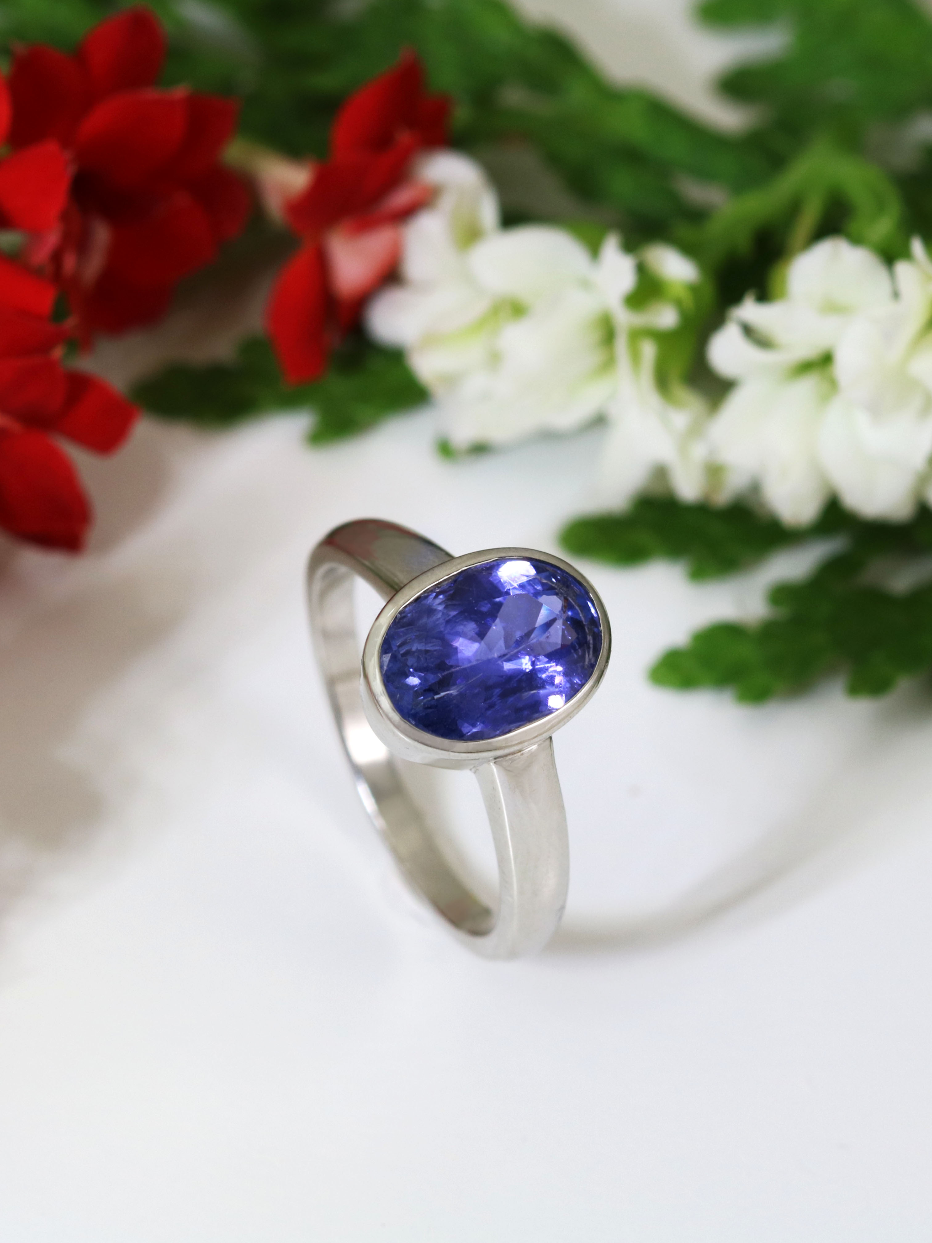 gold-tansanit-ring-gold-tanzanite-ring-gs0091 Tansanit Ring - 14k Weißgold