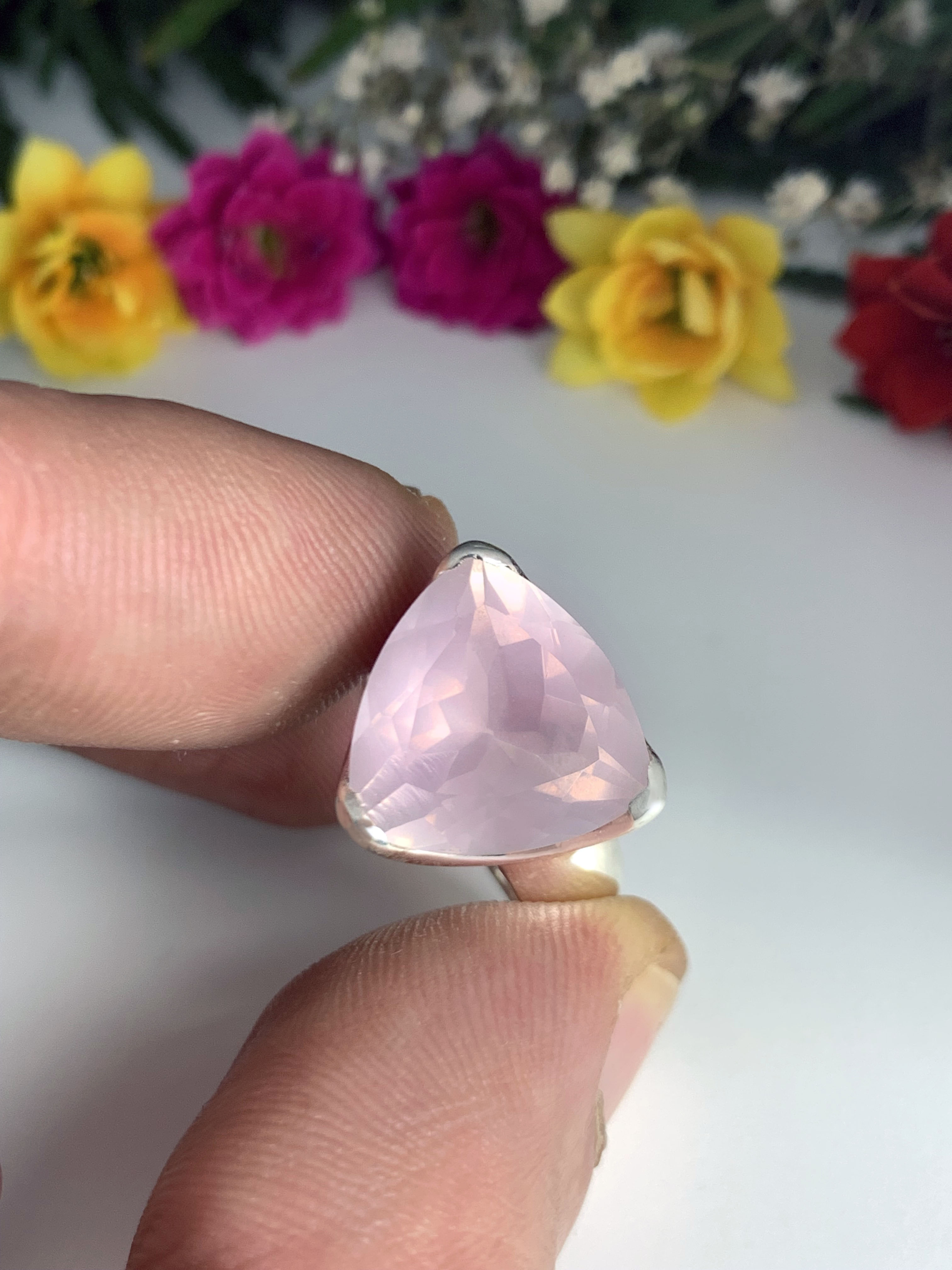Rosenquarz Ring - TOP