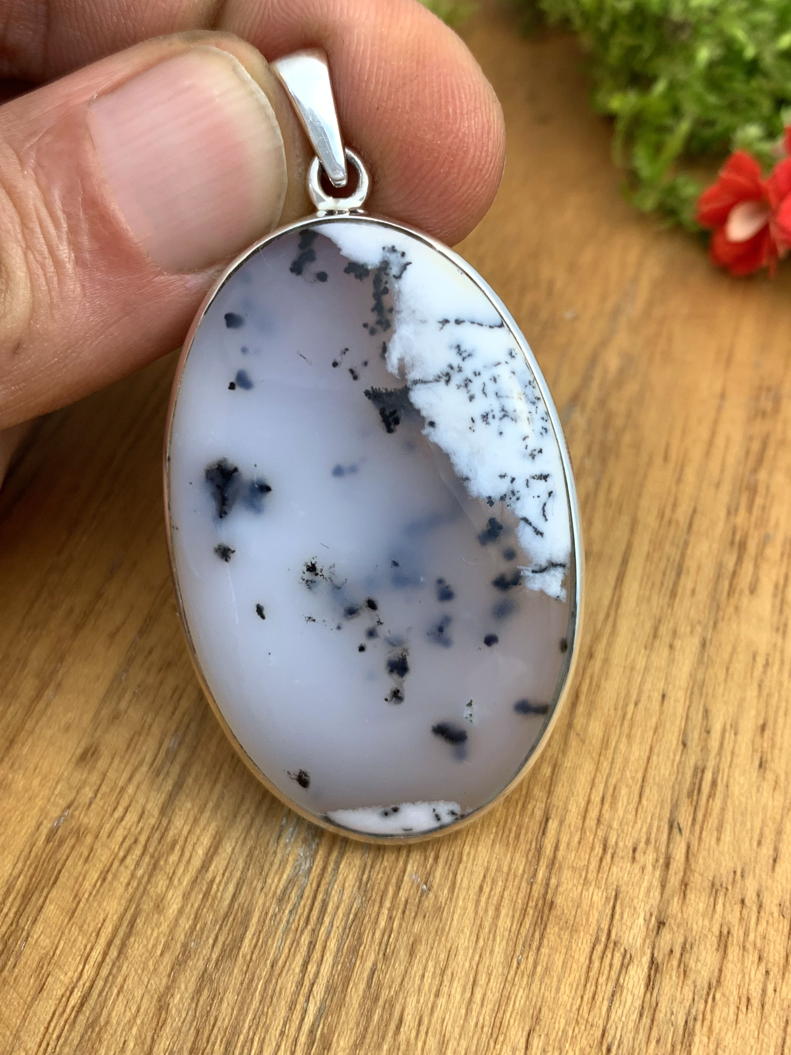 Dendrite Achat Anhänger